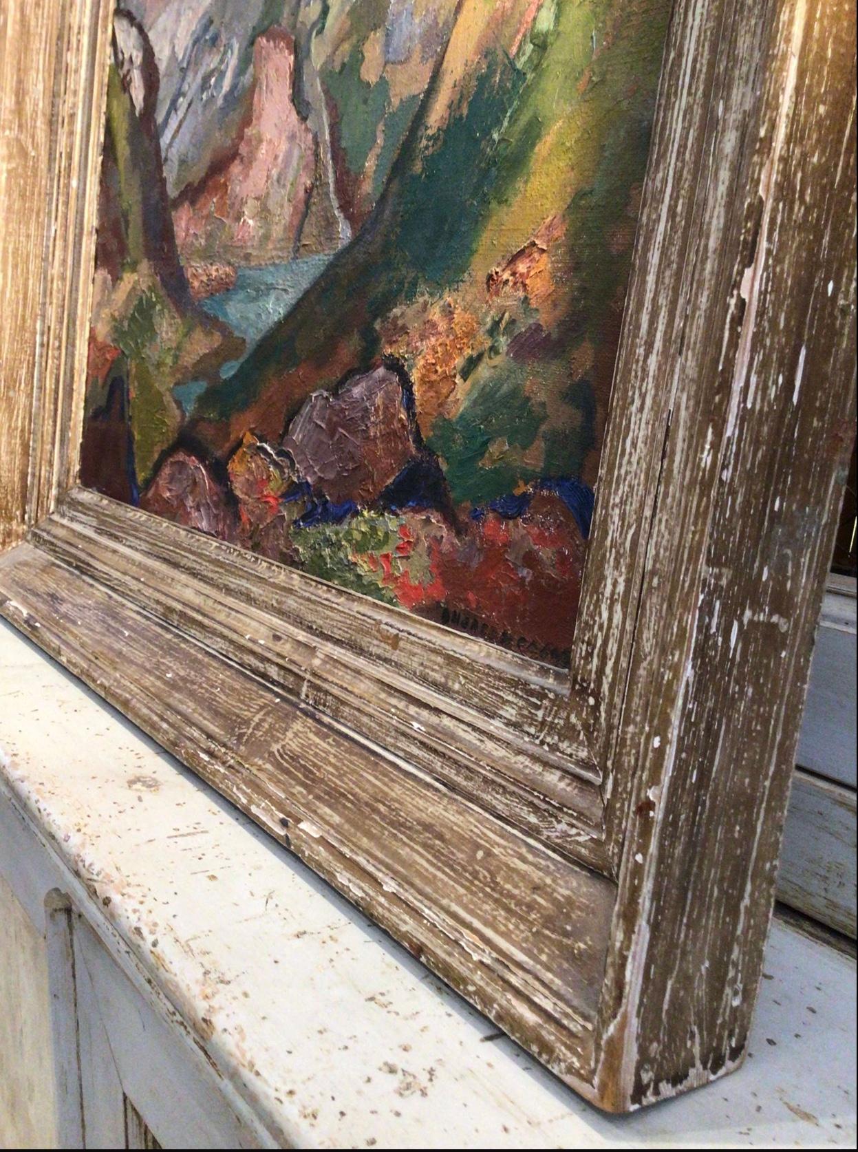 Mid c20th Norwegian Landscape oil painting by Swedish artist Nordencreutz 1