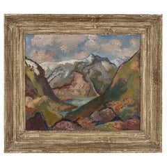 Mid c20th Norwegian Landscape oil painting by Swedish artist Nordencreutz
