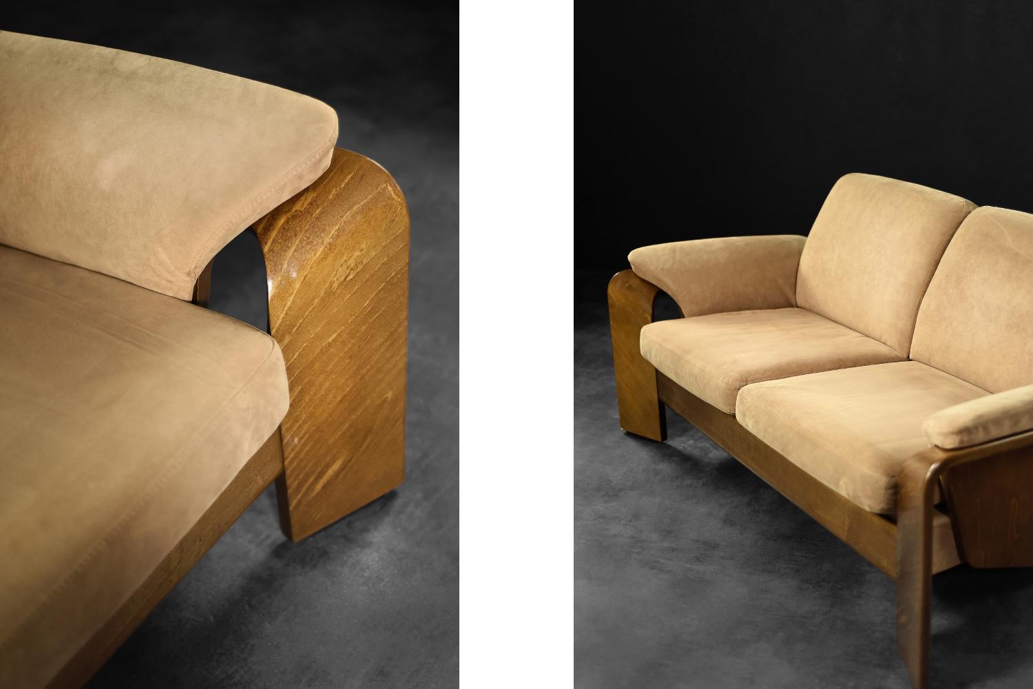 Mid-Century Norwegian Modern 2-Seater Sofa Stressless Pegasus Low Back Loveseat For Sale 4