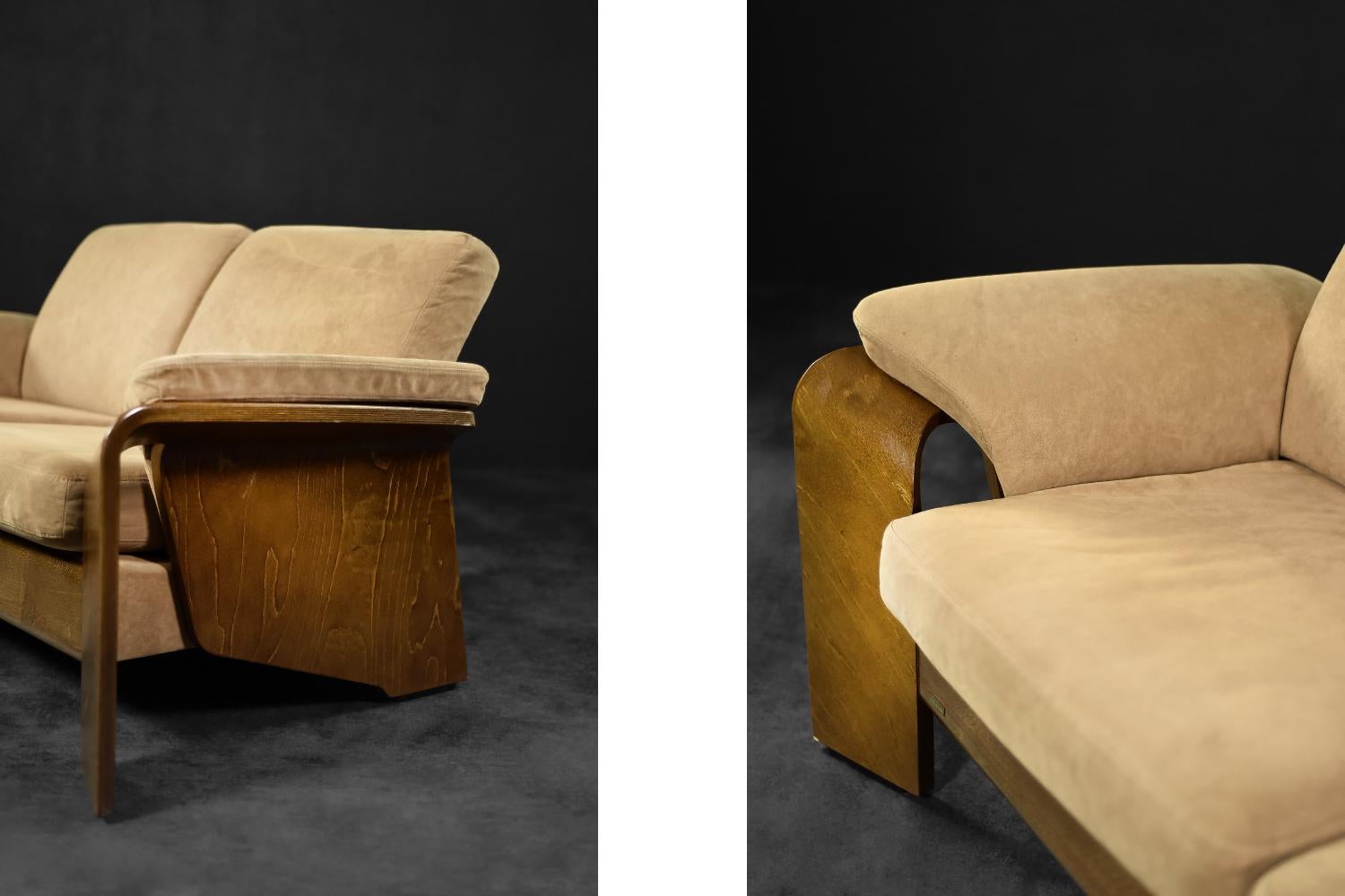 Norwegische Mid-Century Modern 2-Sitzer Sofa Stressless Pegasus Low Back Loveseat im Angebot 6