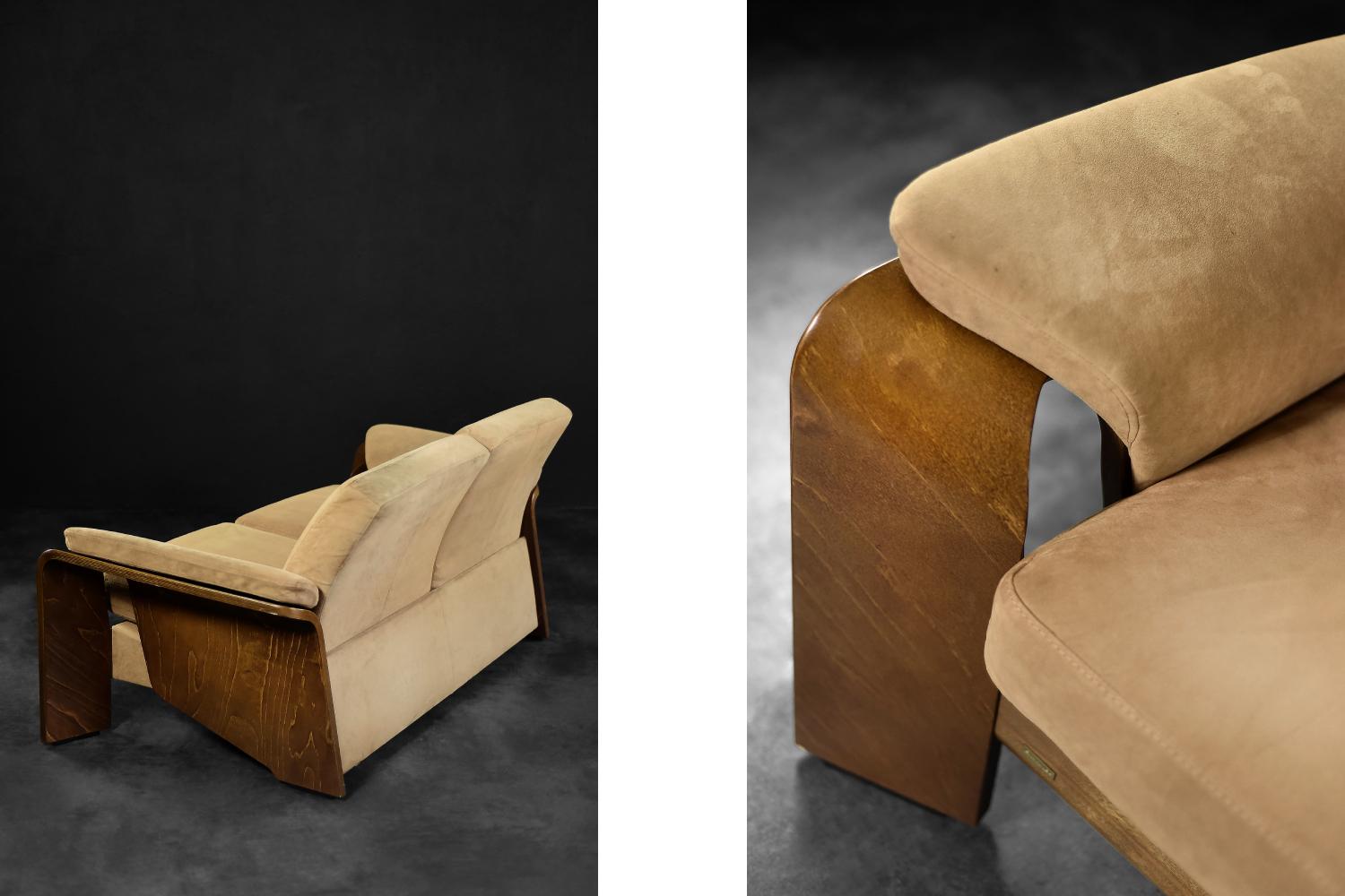 Norwegische Mid-Century Modern 2-Sitzer Sofa Stressless Pegasus Low Back Loveseat im Angebot 9