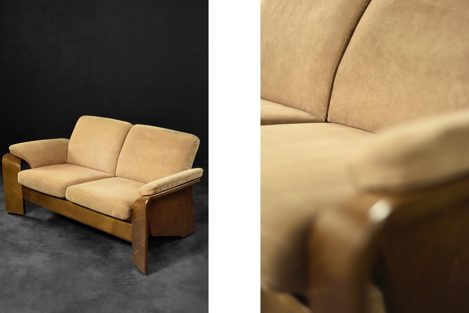 Norwegische Mid-Century Modern 2-Sitzer Sofa Stressless Pegasus Low Back Loveseat im Angebot 1