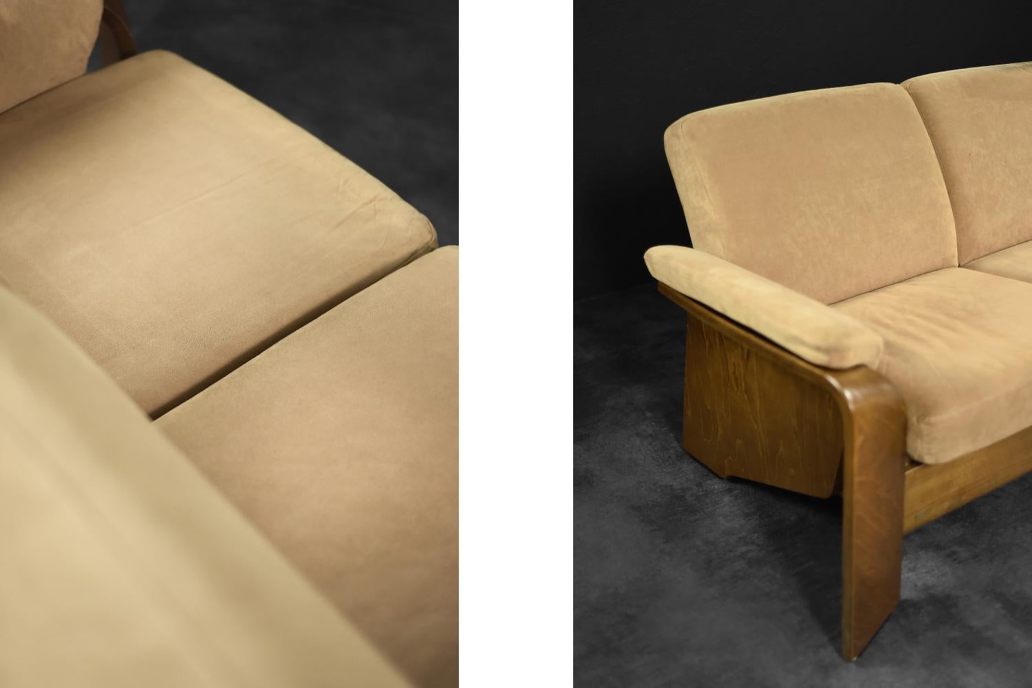 Norwegische Mid-Century Modern 2-Sitzer Sofa Stressless Pegasus Low Back Loveseat im Angebot 3