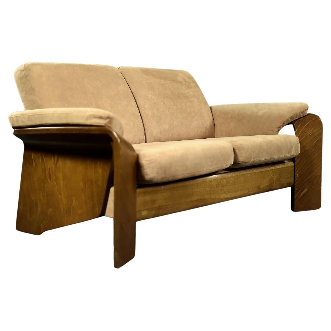 Norwegische Mid-Century Modern 2-Sitzer Sofa Stressless Pegasus Low Back Loveseat im Angebot