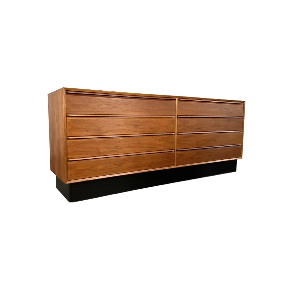 Mid-Century Modern Mid-Century Norwegian Modern Teak 8 Drawer Dresser Credenza by Westnofa