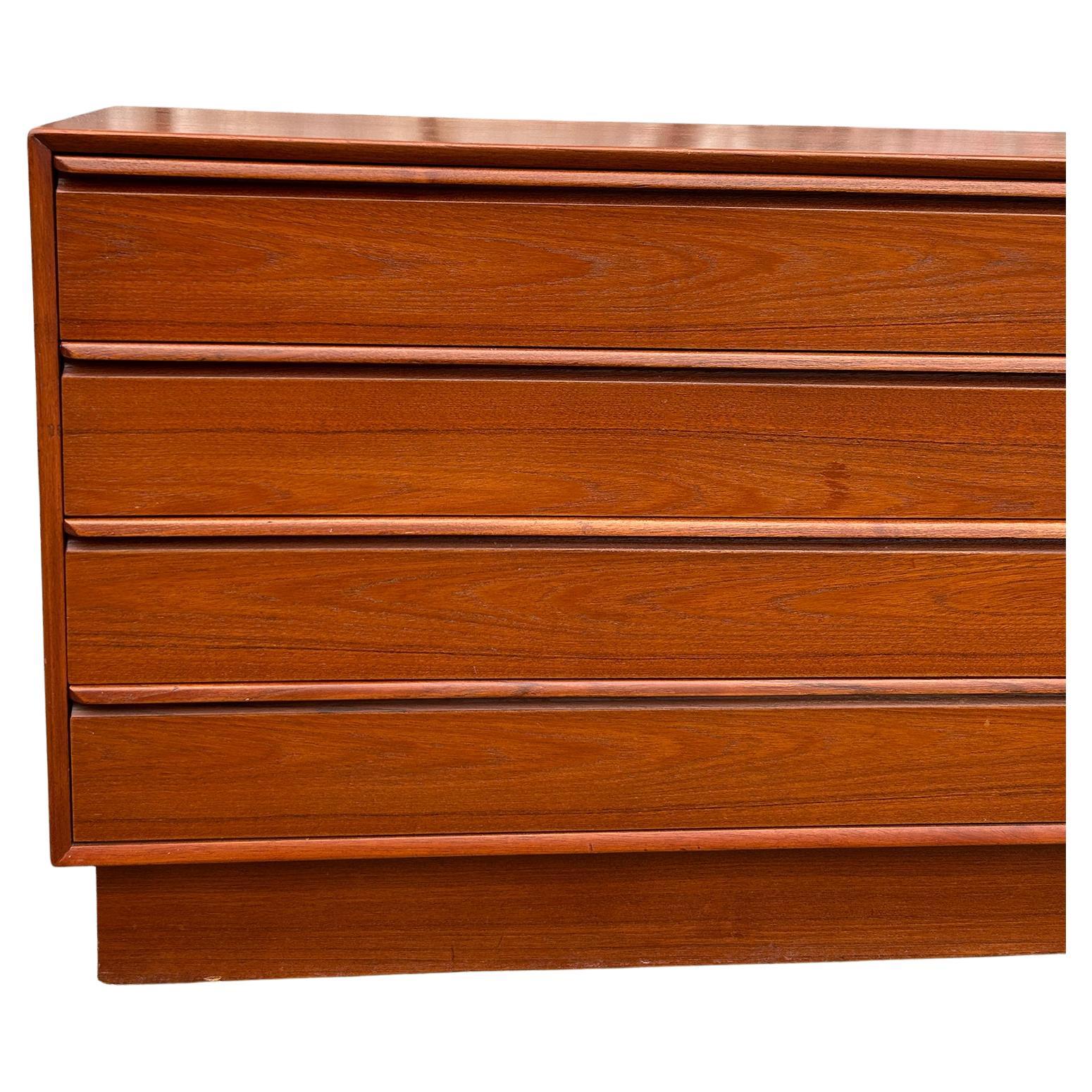 Woodwork Mid-Century Norwegian Modern Teak 8 Drawer Dresser Credenza by Westnofa