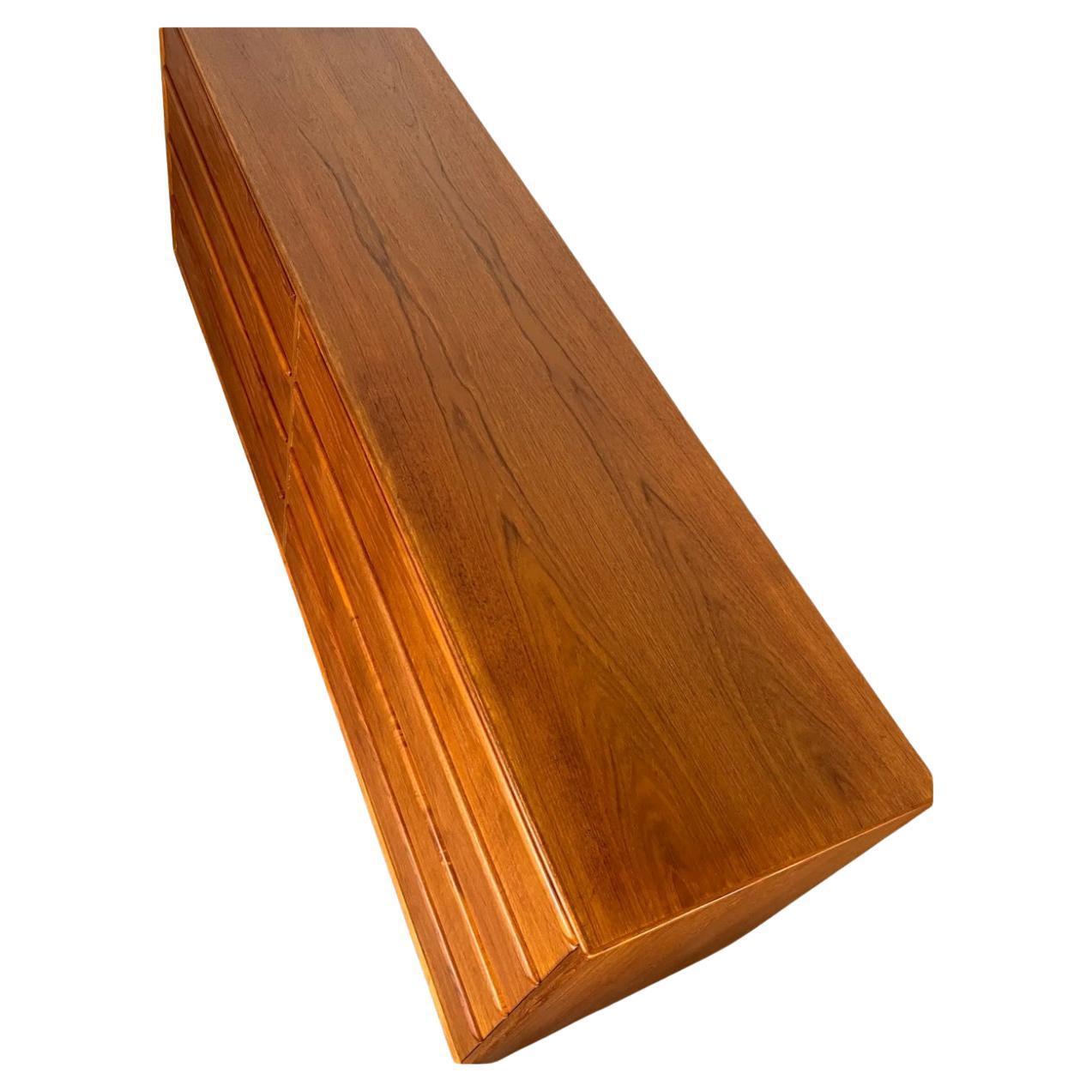 Woodwork Mid-Century Norwegian Modern Teak 8 Drawer Dresser Credenza by Westnofa