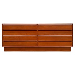 Mid-Century Norwegian Modern Teak 8 Drawer Dresser Credenza by Westnofa