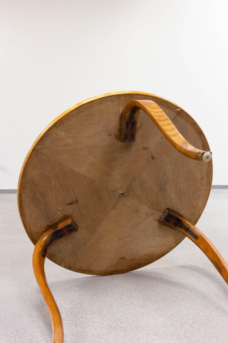 Midcentury Norwegian Round Coffee Table with Dart ...