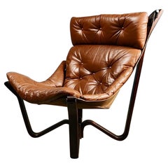 Mid Century Norwegian Viking Lounge Chair Jim Myrstad Brunstad Møbelfabrikk 1973