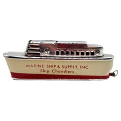 Mid-century Novelty "Marine Ship & Supply" Cruise ship Enameled Lighter