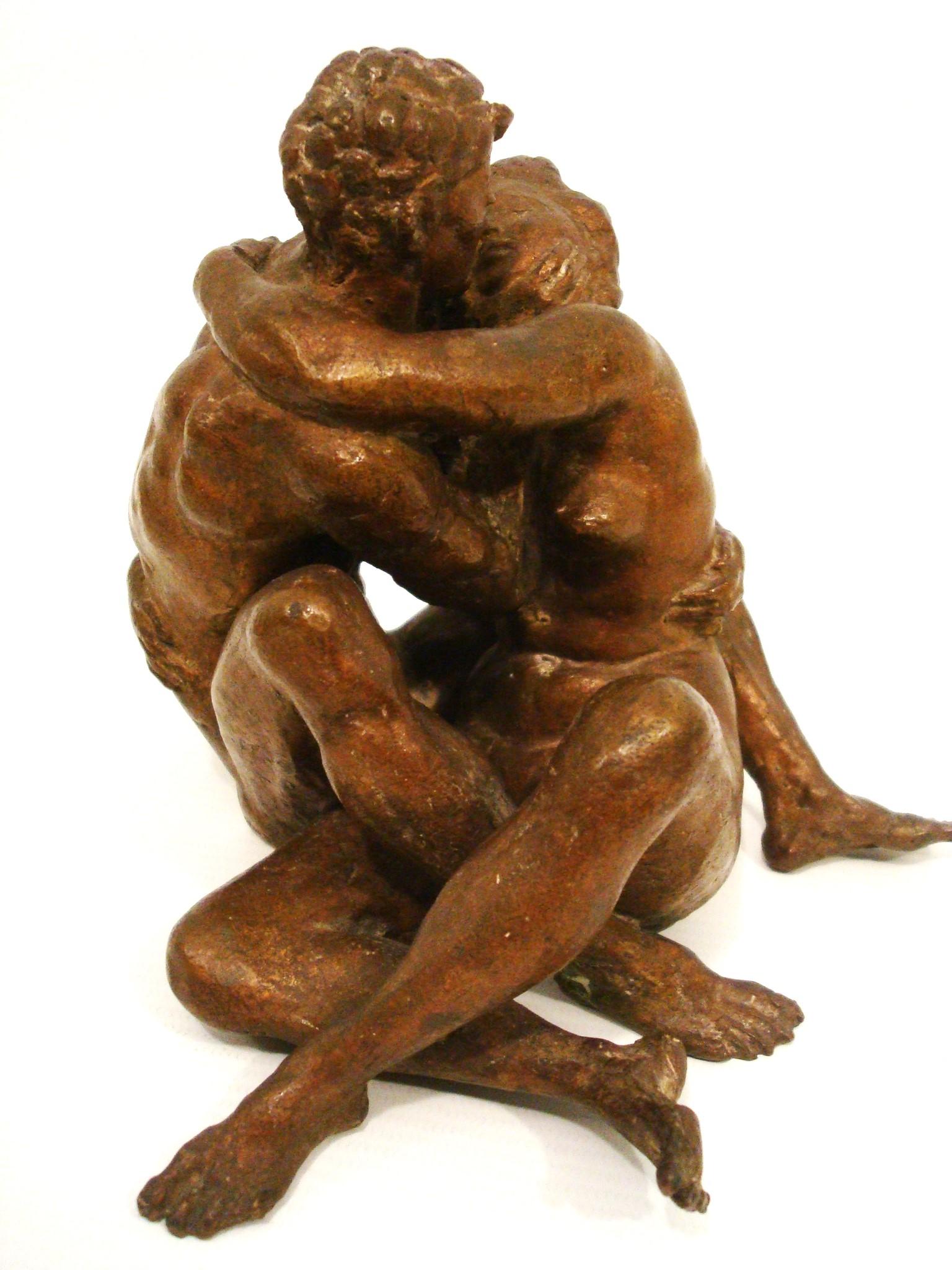 Bronzo Scultura in bronzo di metà secolo Nude Lovers Statue By Francesco Messina in vendita