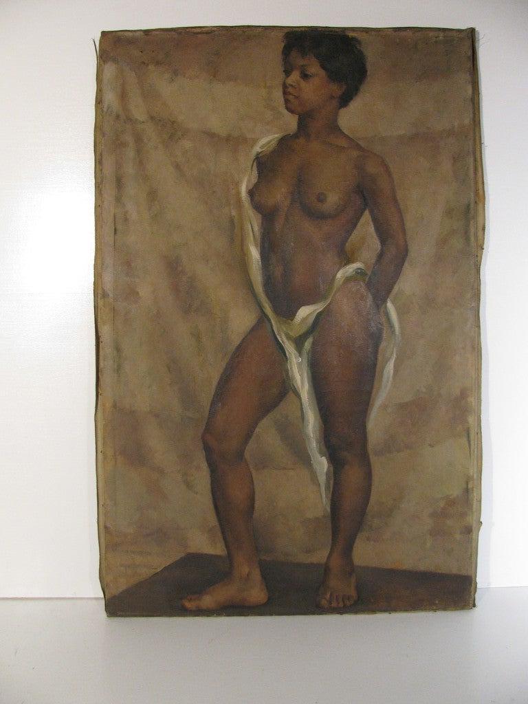 Standing nude by American artist Jane White. Well done and painted in the impressionist style during the fifties. 1 of 3 paintings by Jane white which we are showing. These paintings were once owned by the estate of Eva Gabor. There is no provenance.