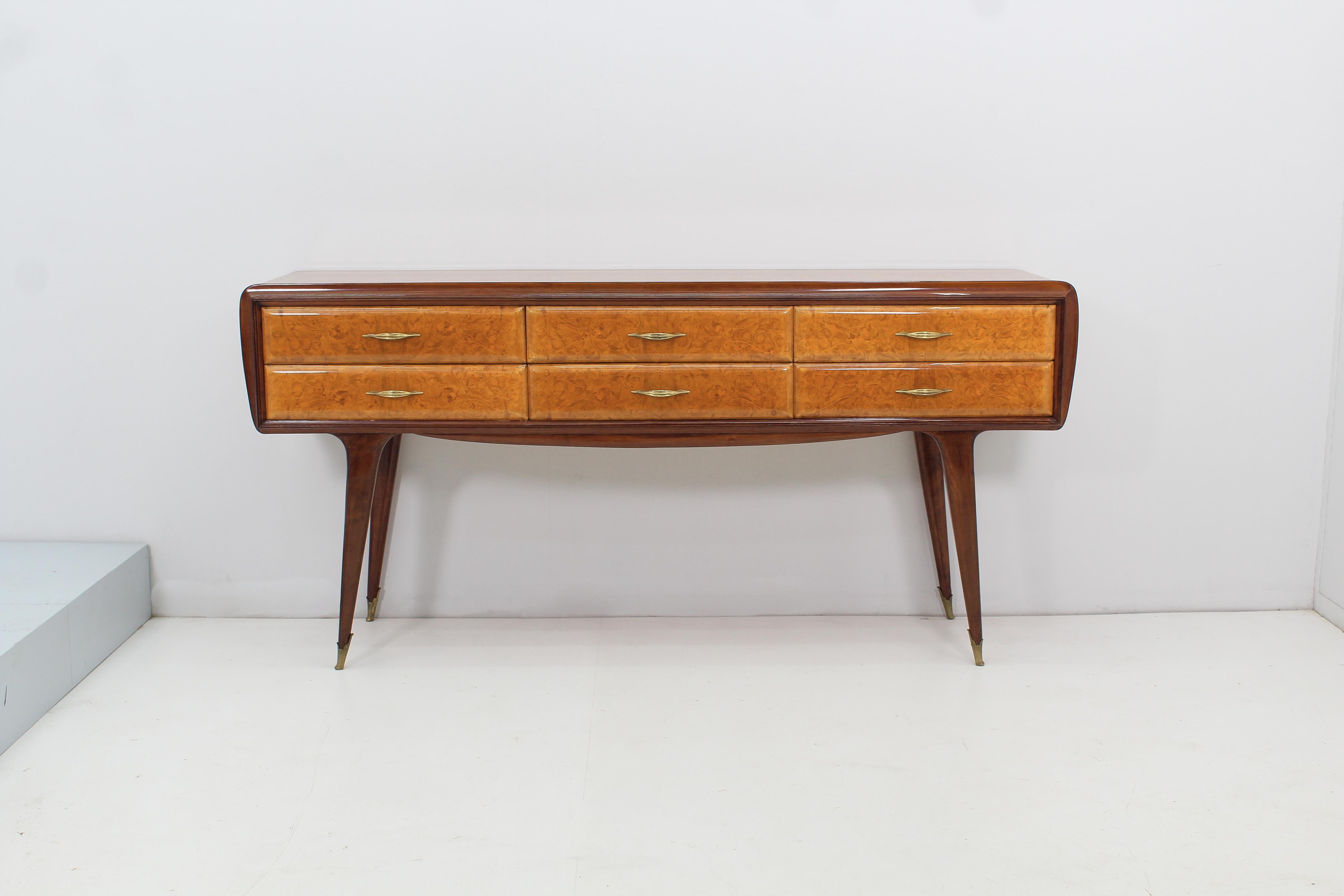 Mid-20th Century Mid-Century O. Borsani Briar Sideboard with Drawers, 50s Italy