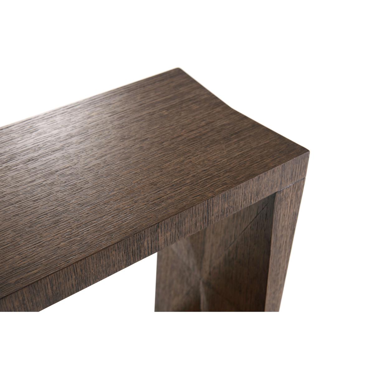 Wood Mid Century Oak Accent Table For Sale