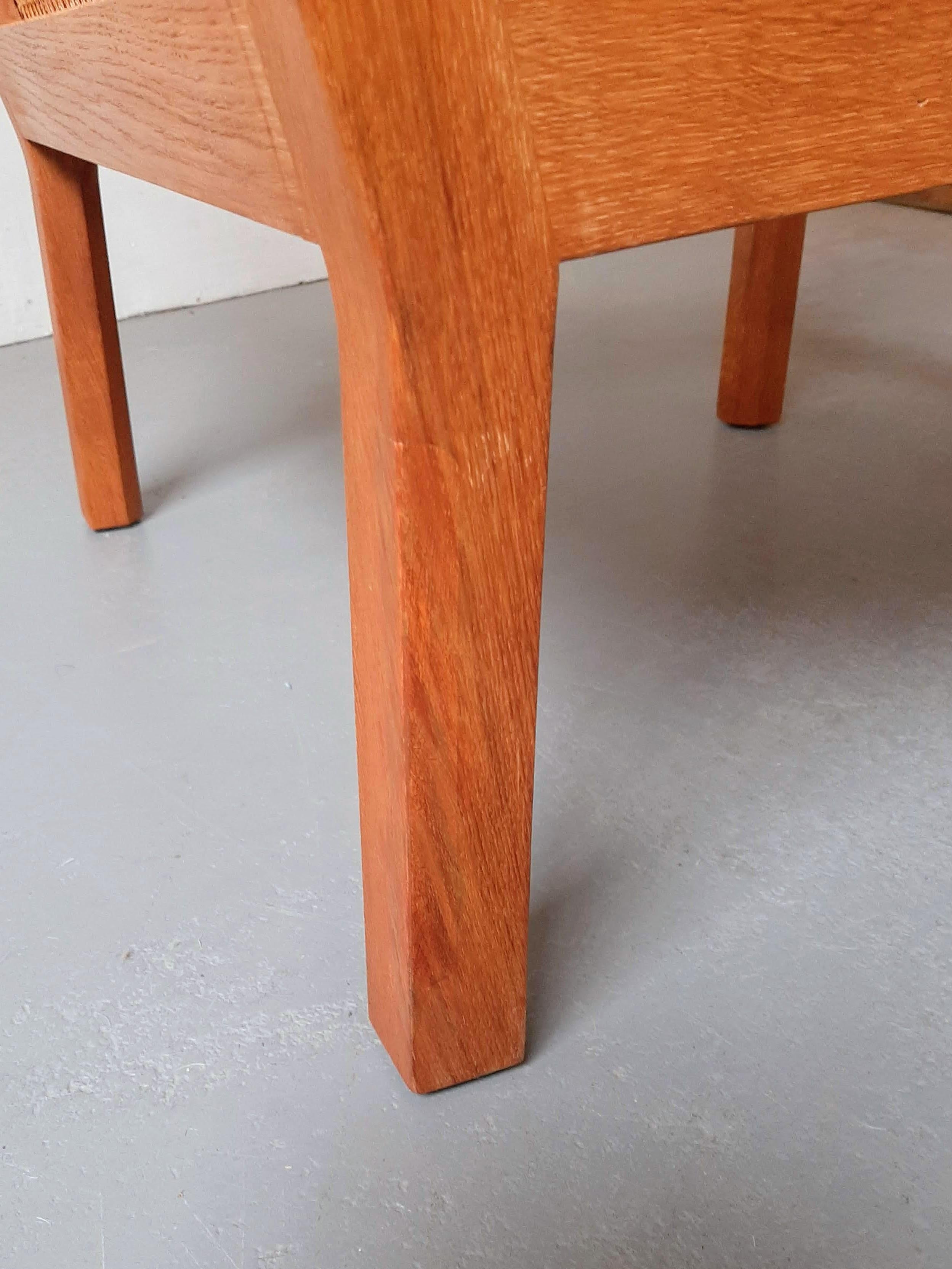 Mid-century Oak and Cane Lounge Chair by Bernt Petersen for Wørts Møbelsnedkeri For Sale 2