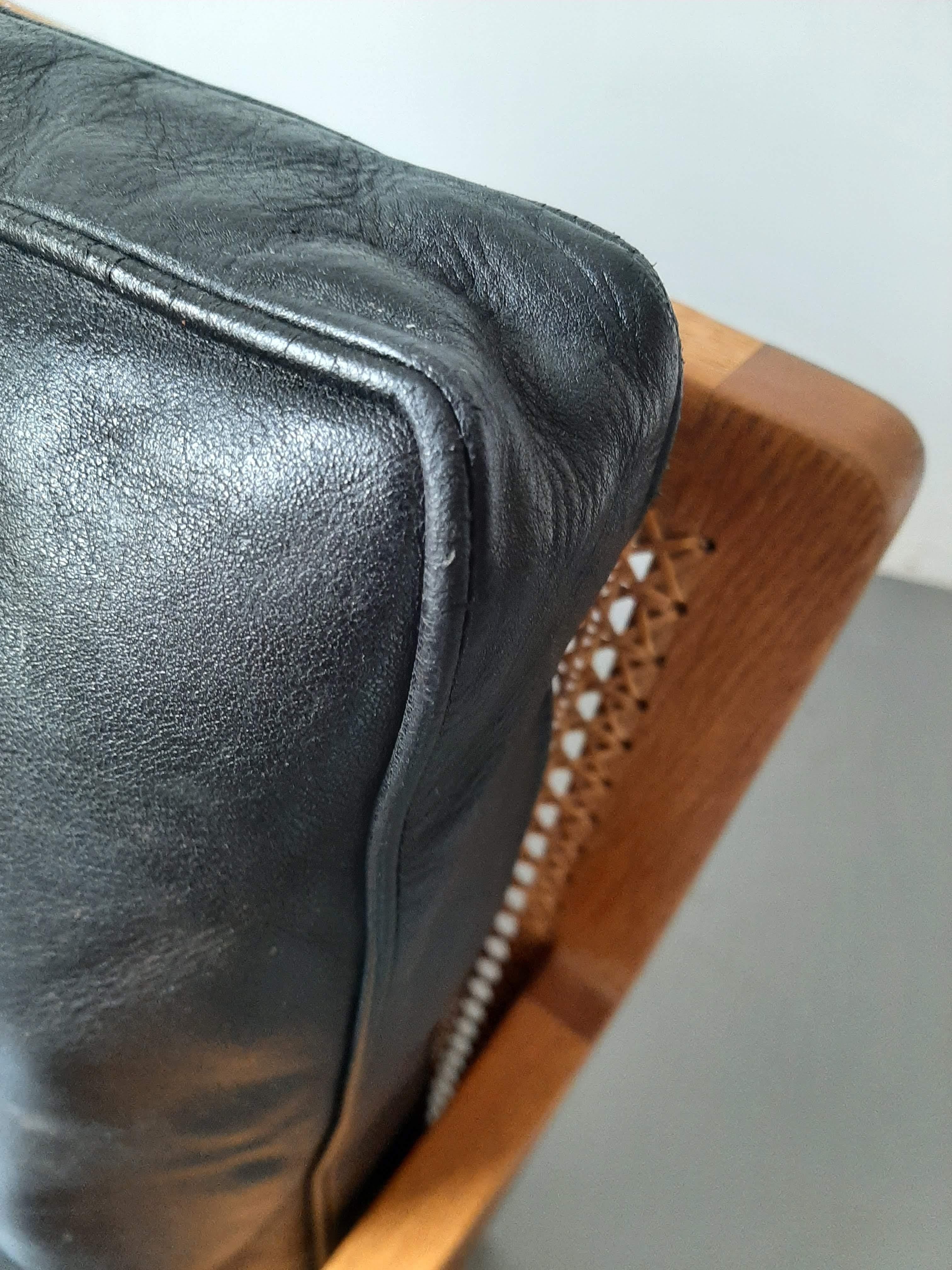Mid-century Oak and Cane Lounge Chair by Bernt Petersen for Wørts Møbelsnedkeri For Sale 7