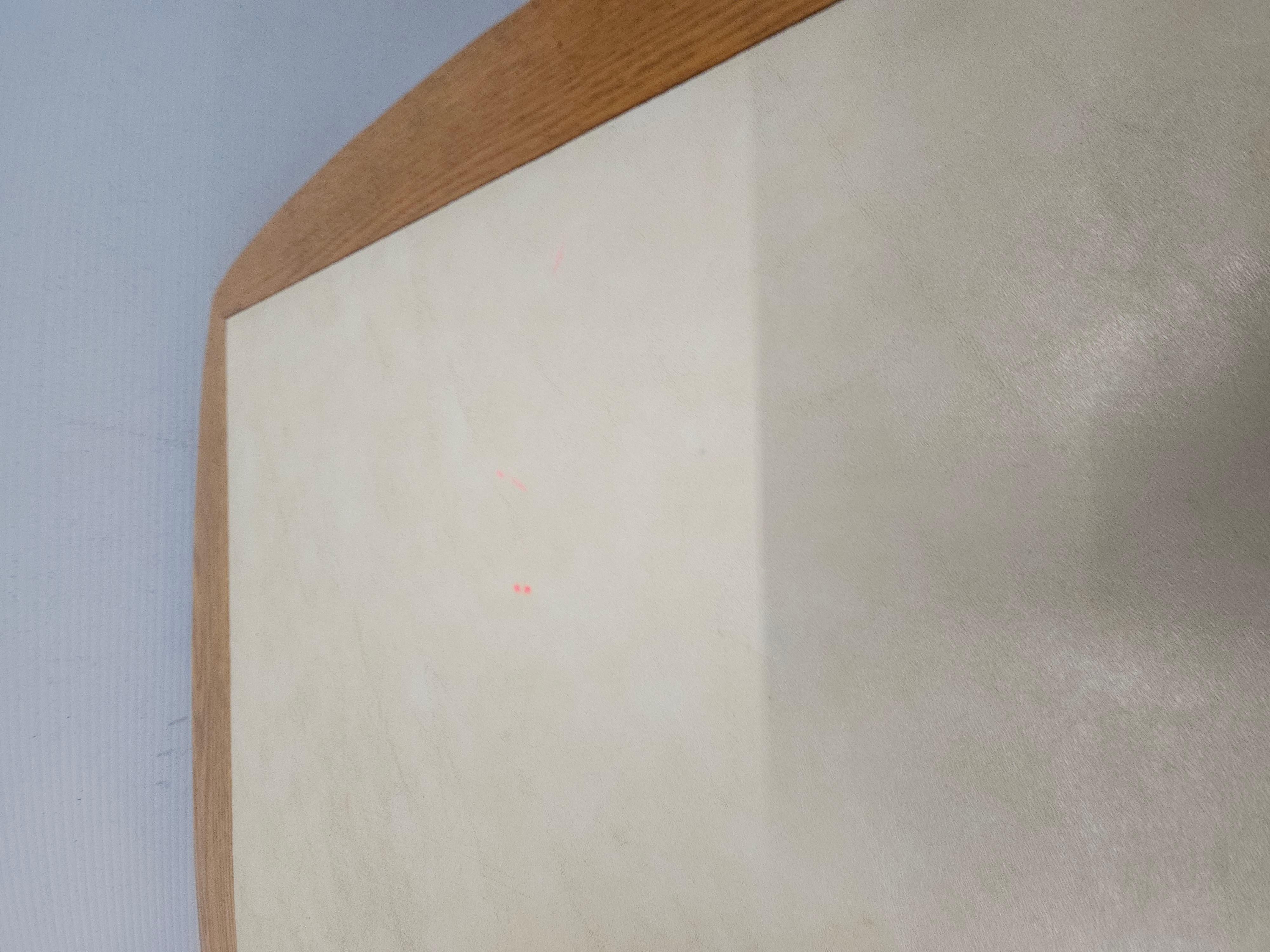 Table à cartes pliante du milieu du siècle en Oak et cuir PU en vente 2