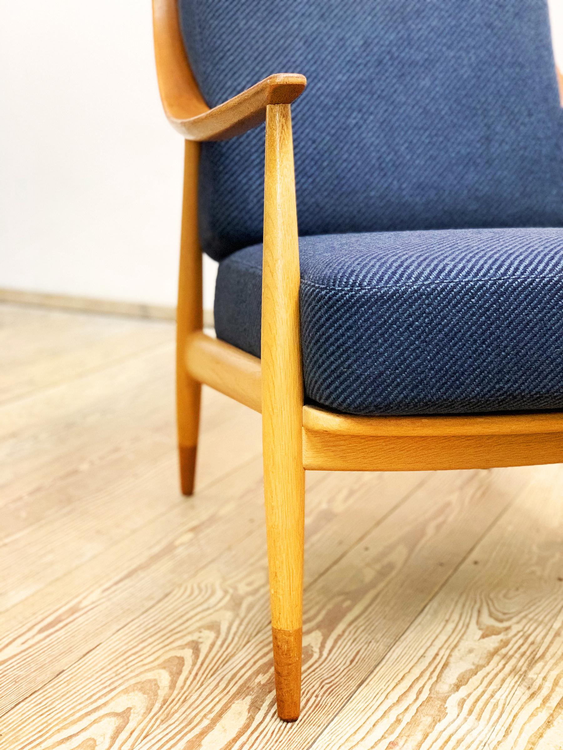 Mid-Century Oak Armchair by Peter Hvidt, France & Daverkosen, Denmark, 1950s 5