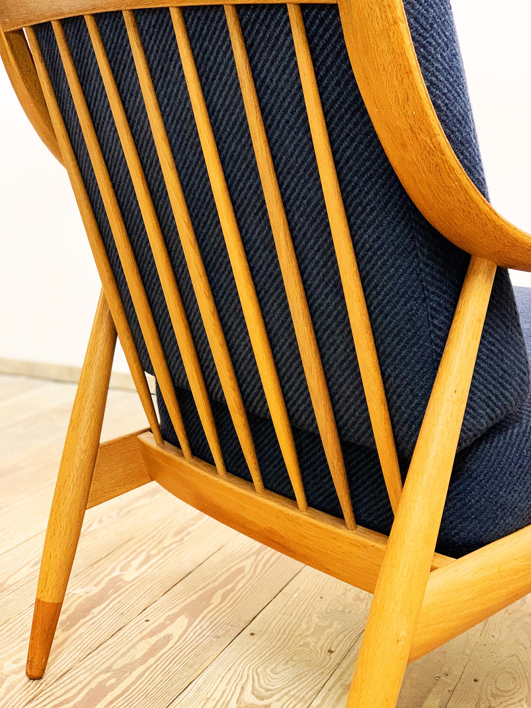 Mid-Century Oak Armchair by Peter Hvidt, France & Daverkosen, Denmark, 1950s 1