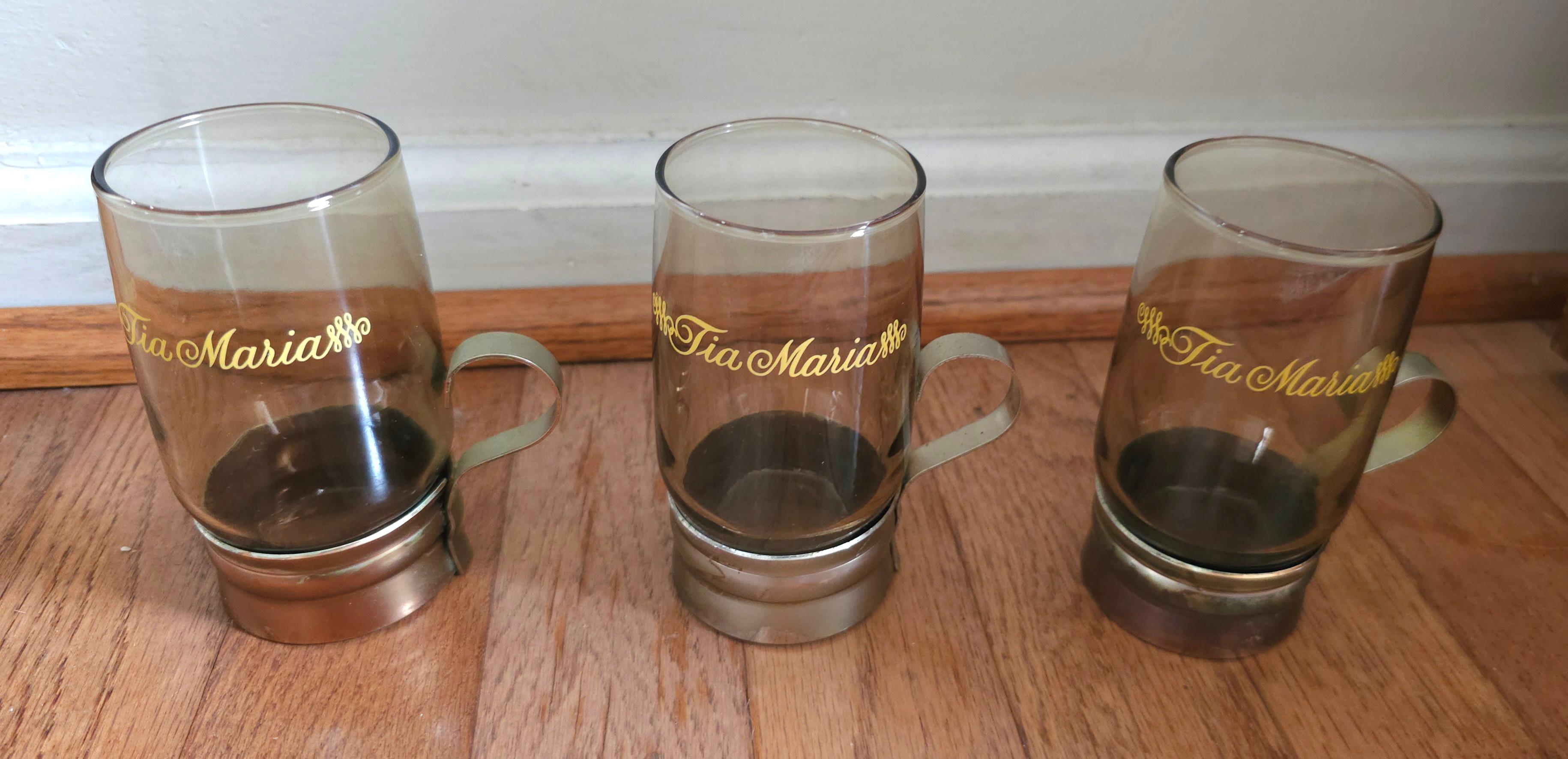 Mid-Century Oak Barrel Wall Hanging  Bar Cabinet with A Collection of 11 Glasses For Sale 5