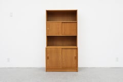 Mid-Century Oak Bookcase with Upper and Lower Cabinets by Niels Andersen