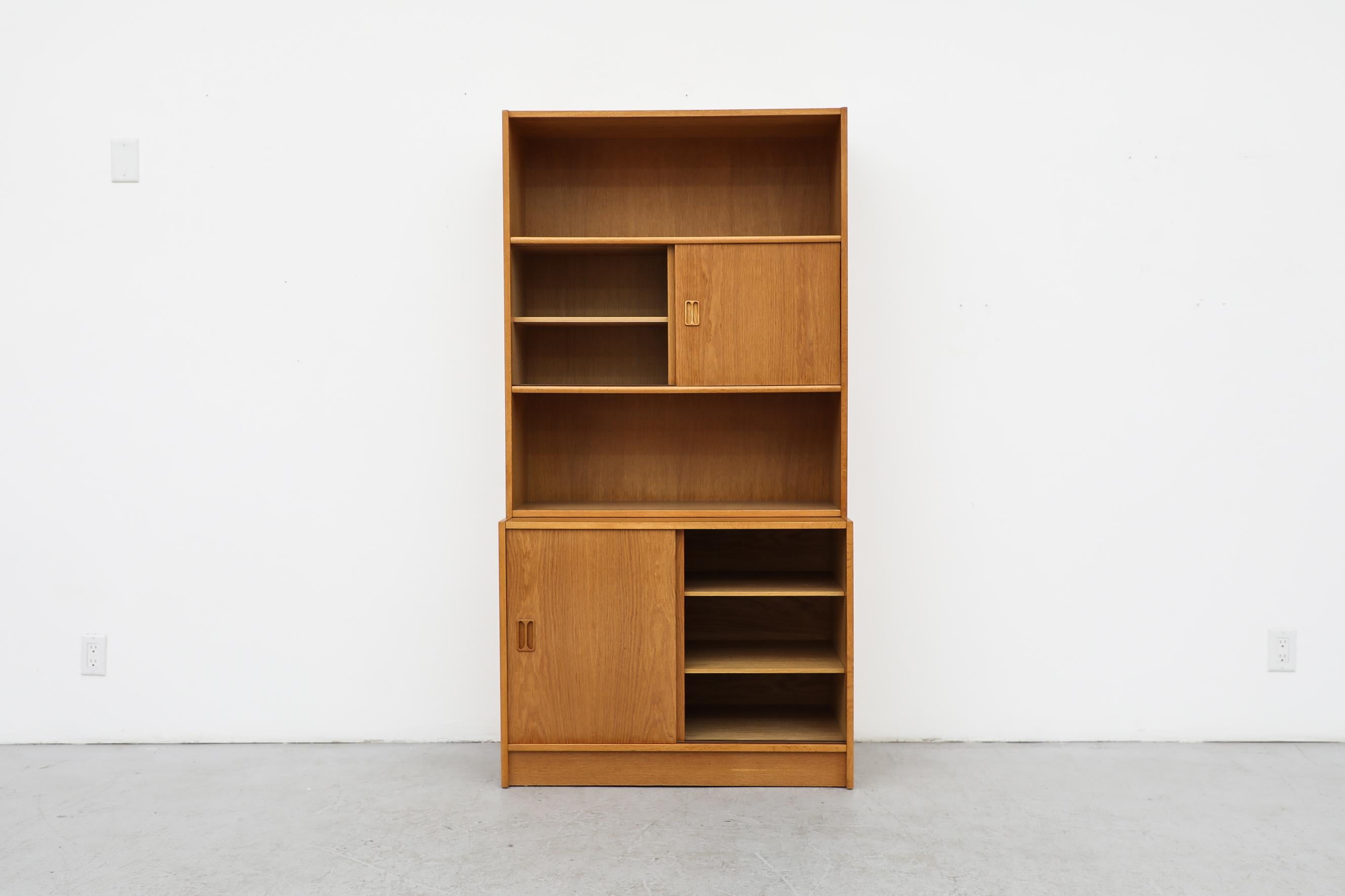 Mid-Century Modern Mid-Century Oak Bookcase with Upper and Lower Cabinets by Niels Andersen