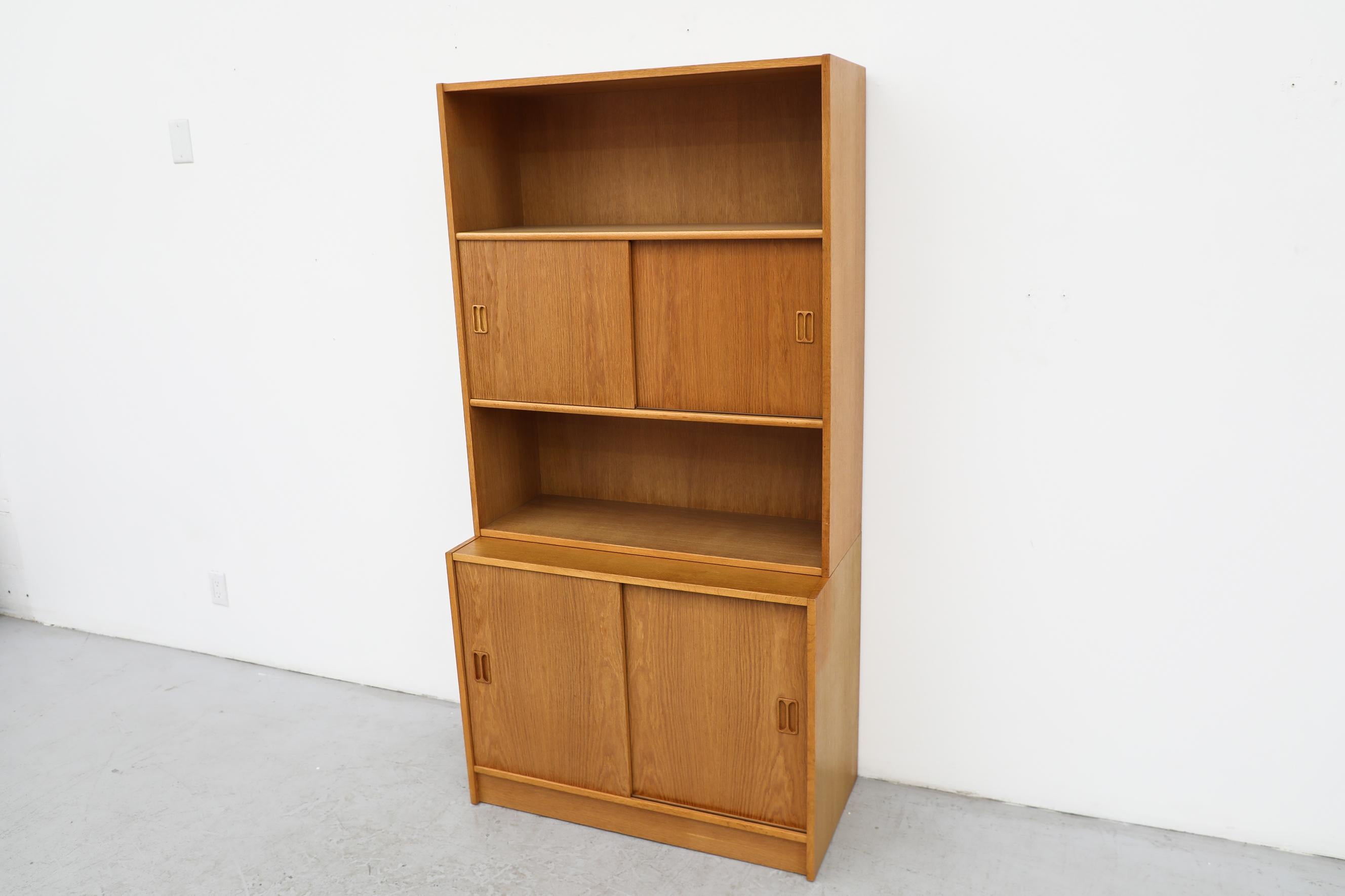 Mid-20th Century Mid-Century Oak Bookcase with Upper and Lower Cabinets by Niels Andersen