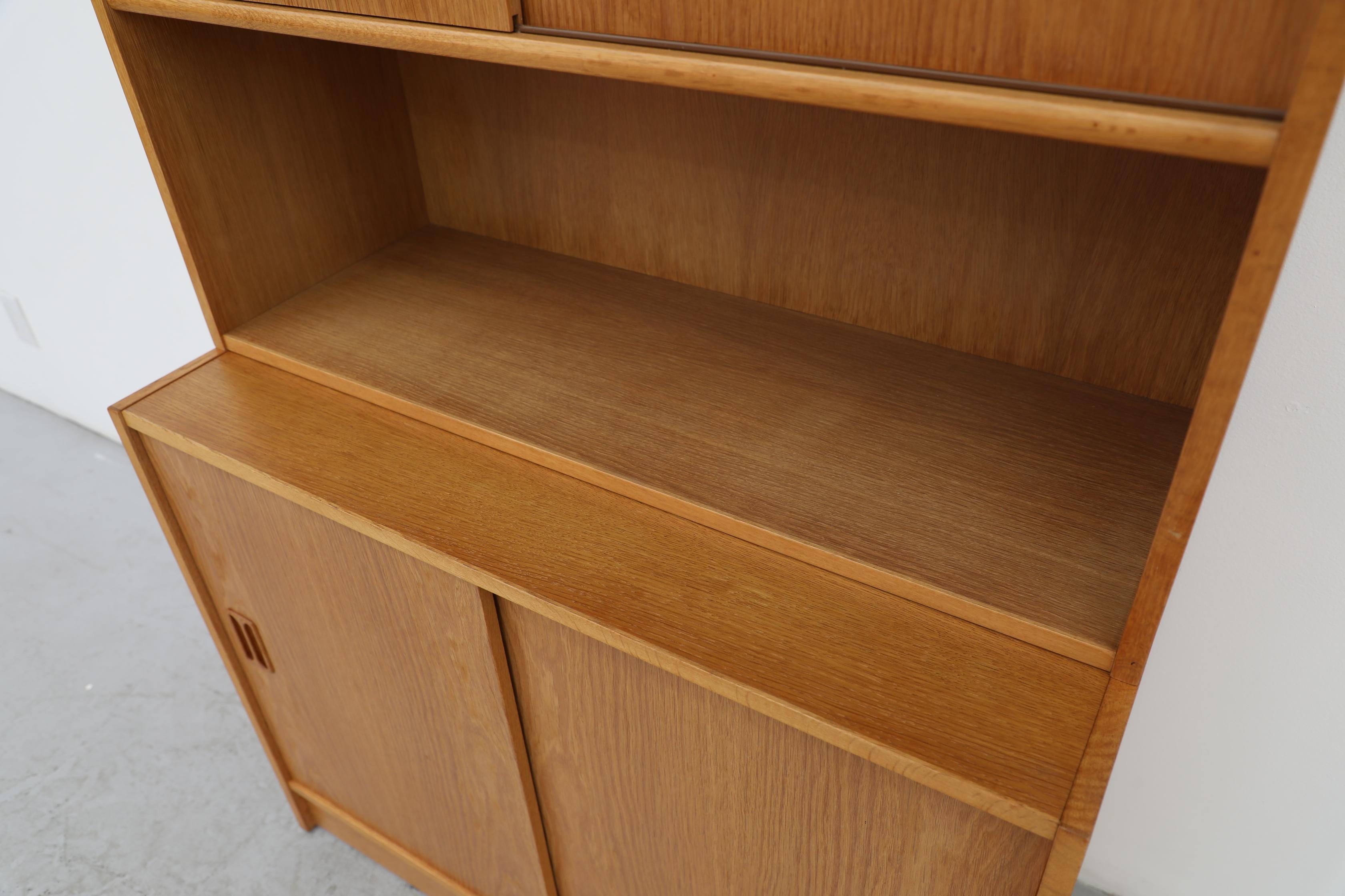 Mid-Century Oak Bookcase with Upper and Lower Cabinets by Niels Andersen 2