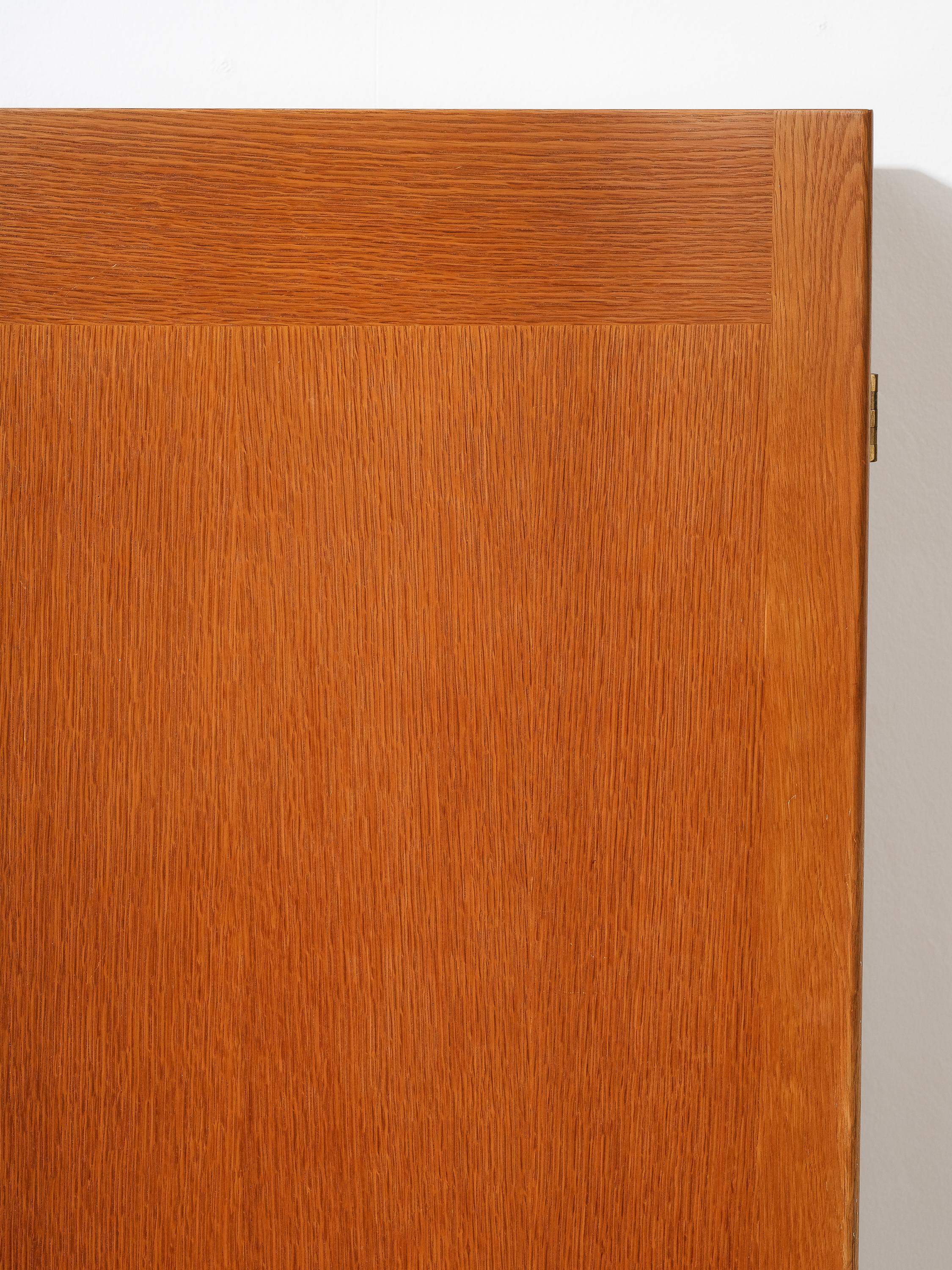Brass Mid-Century Oak Cabinet by Gunnar Myrstrand for Källemo, Sweden, 1960s For Sale