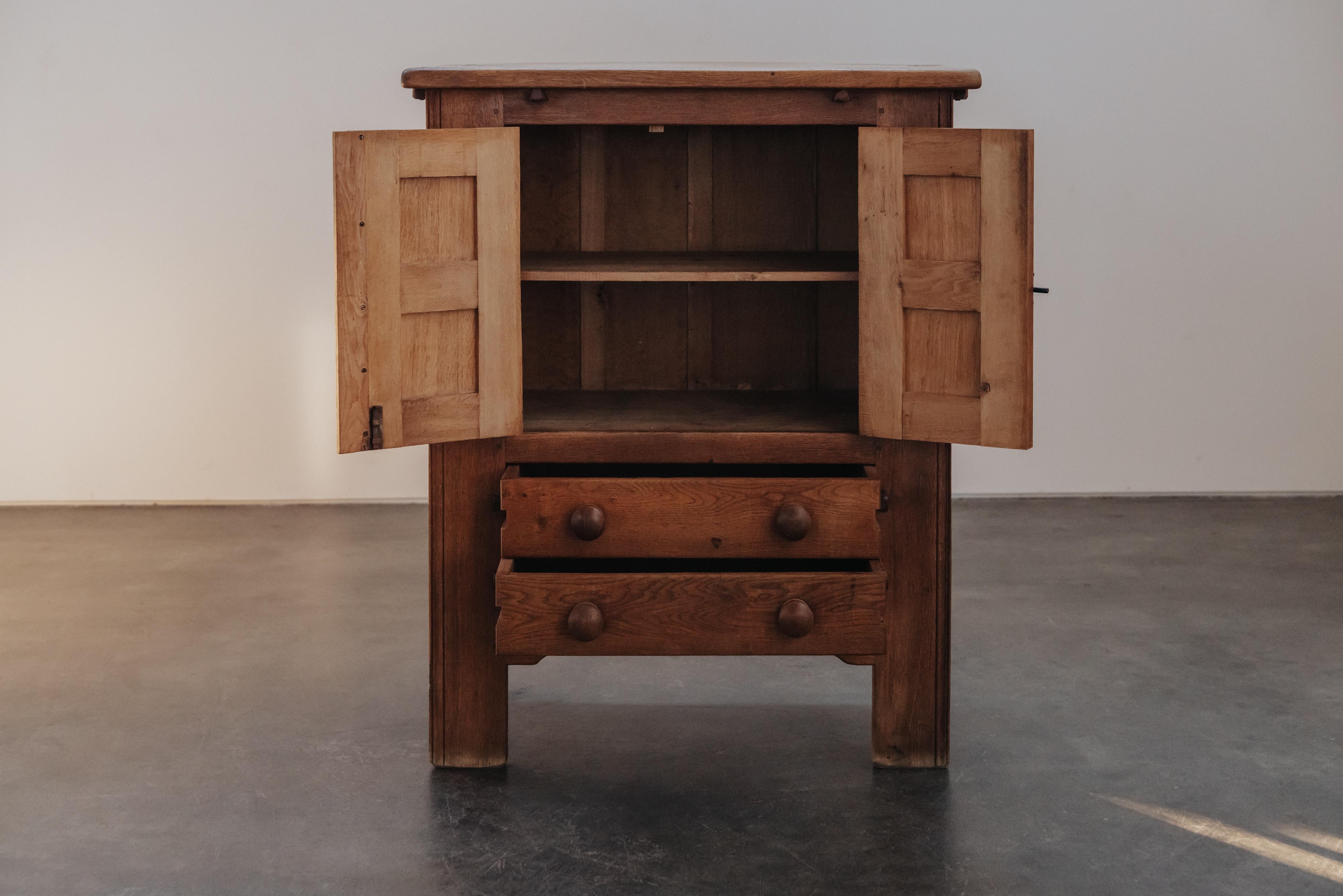 Mid-20th Century Mid Century Oak Cabinet From France, Circa 1960 For Sale