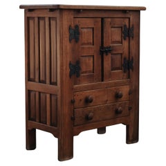 Mid Century Oak Cabinet From France, Circa 1960