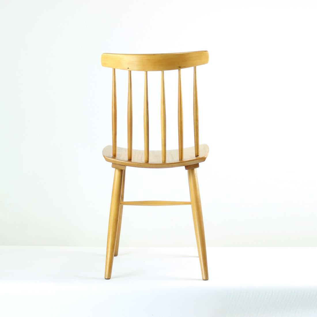 Late 20th Century Midcentury Oak Chair Produced in 1975 For Sale
