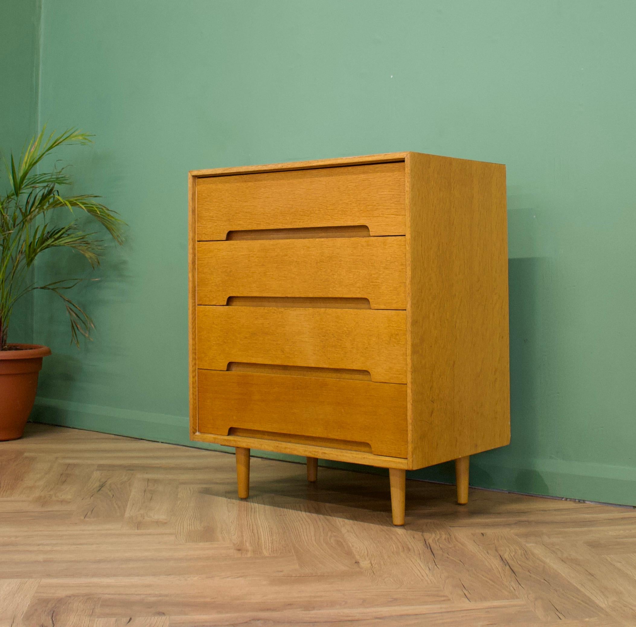 British Midcentury Oak Chest of Drawers by John & Sylvia Reid for Stag, 1950s