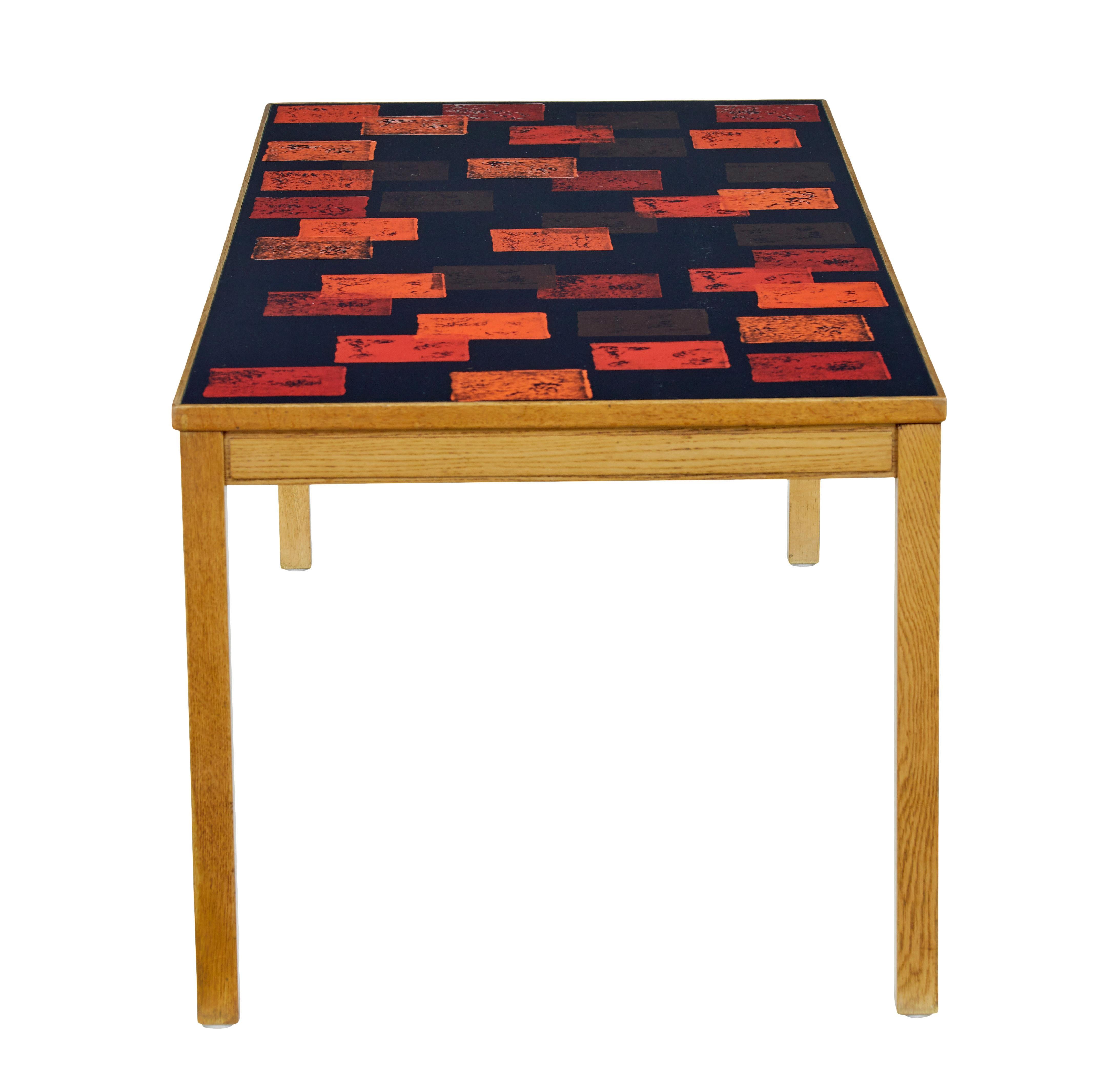 20th Century Mid century oak coffee table by David Rosén for Nordiska Kompaniet For Sale