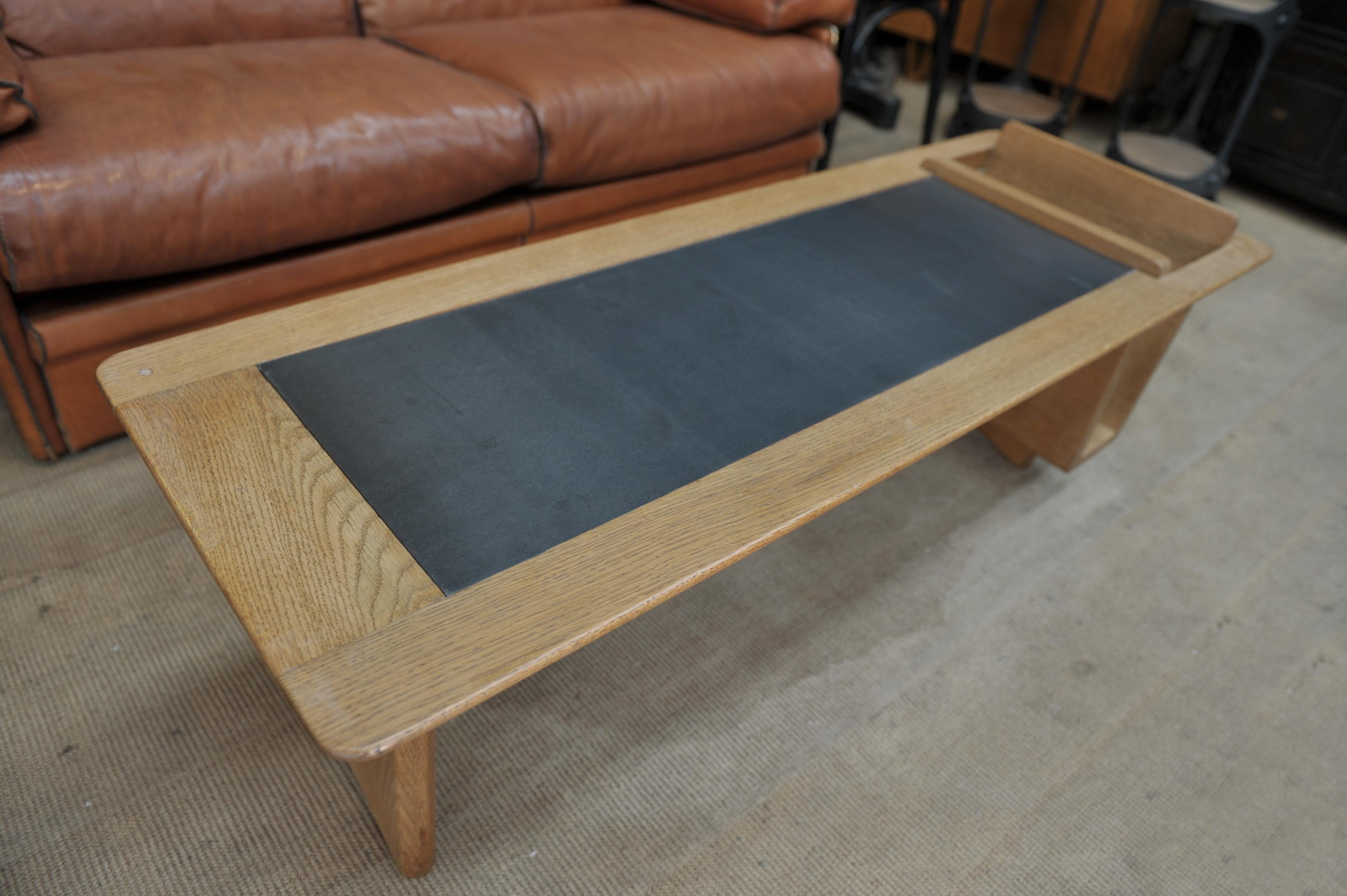 Midcentury Oak Coffee Table by Guillerme & Chambron for Votre Maison For Sale 3