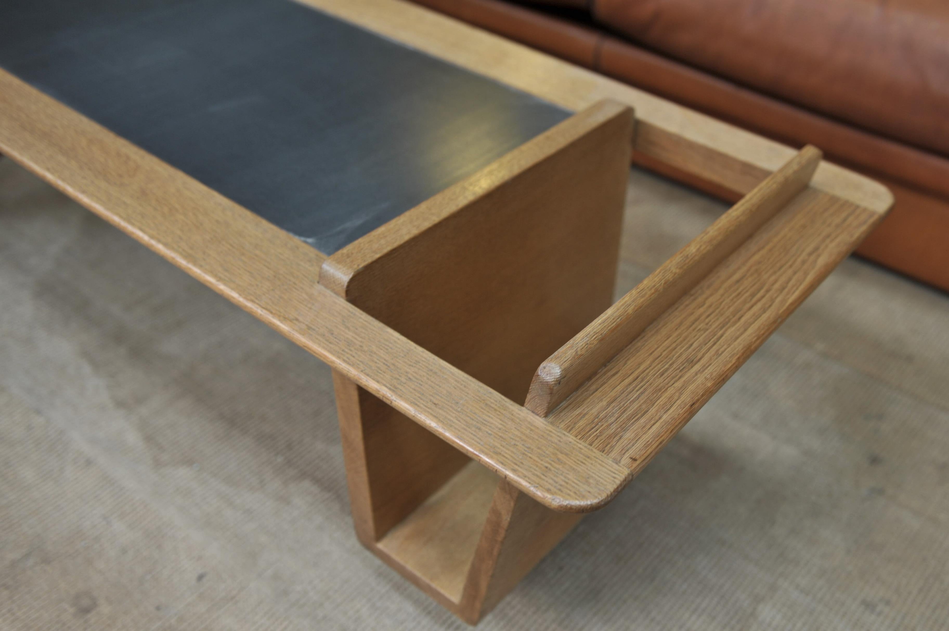 French Midcentury Oak Coffee Table by Guillerme & Chambron for Votre Maison For Sale