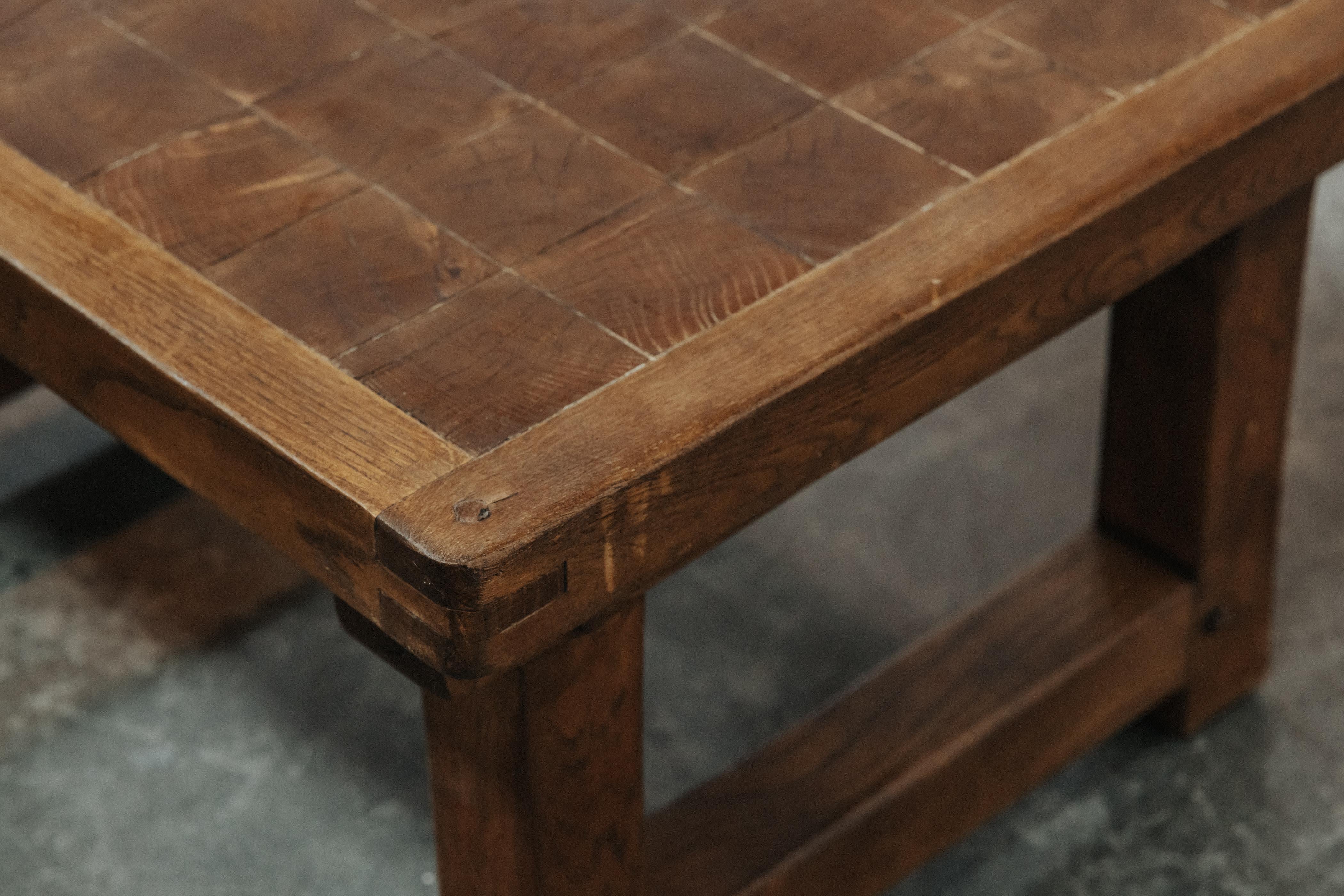 Mid-20th Century Mid Century Oak Coffee Table From France, Circa 1960 For Sale