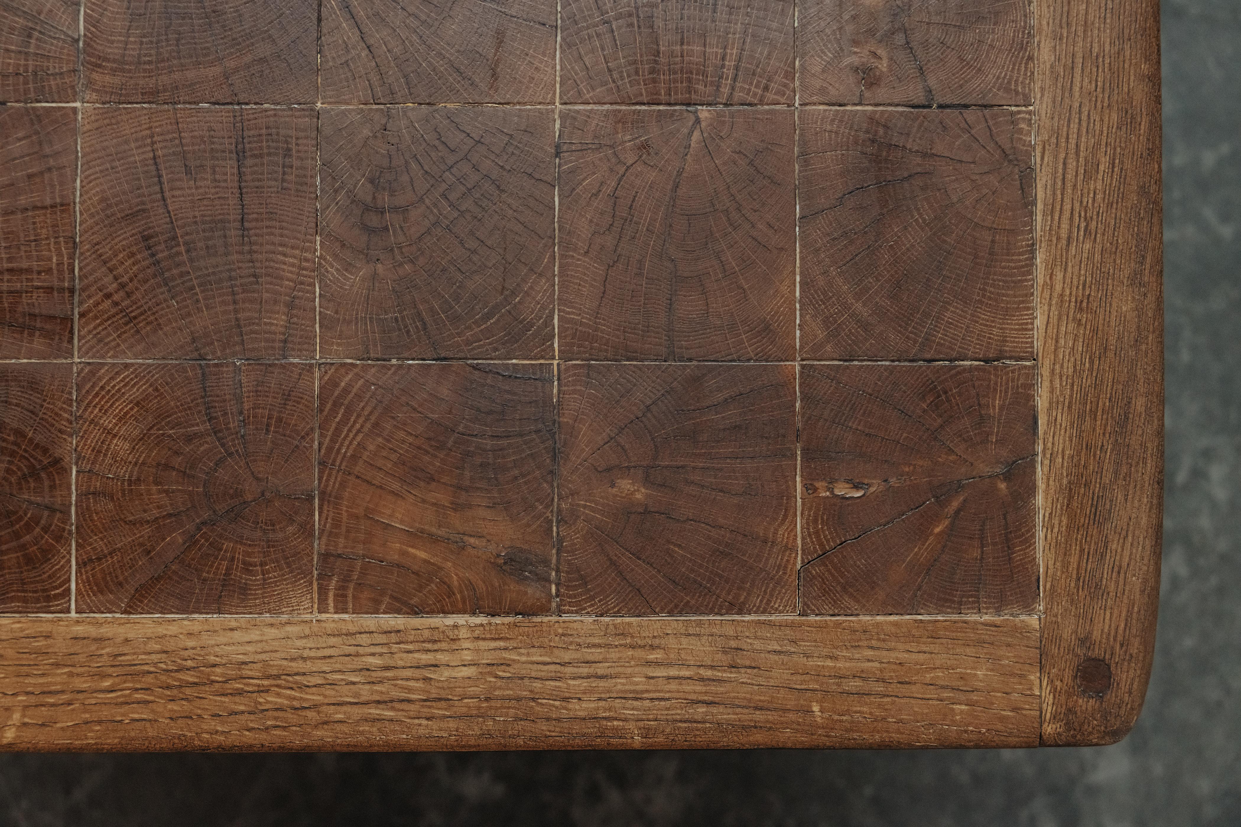 Mid Century Oak Coffee Table From France, Circa 1960 For Sale 1