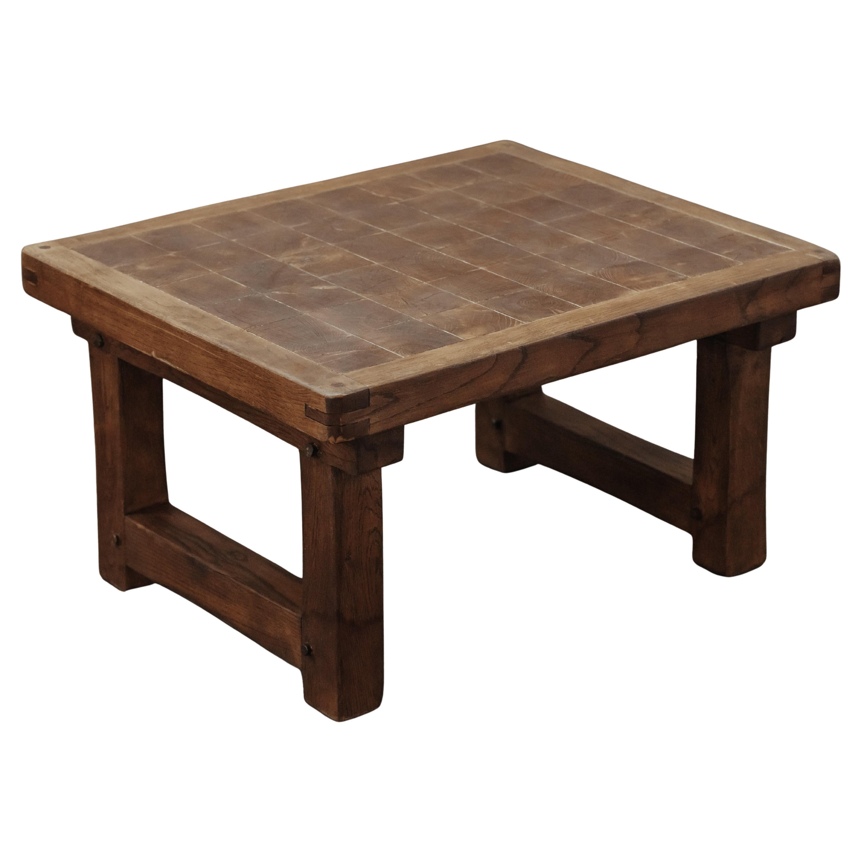 Mid Century Oak Coffee Table From France, Circa 1960 For Sale