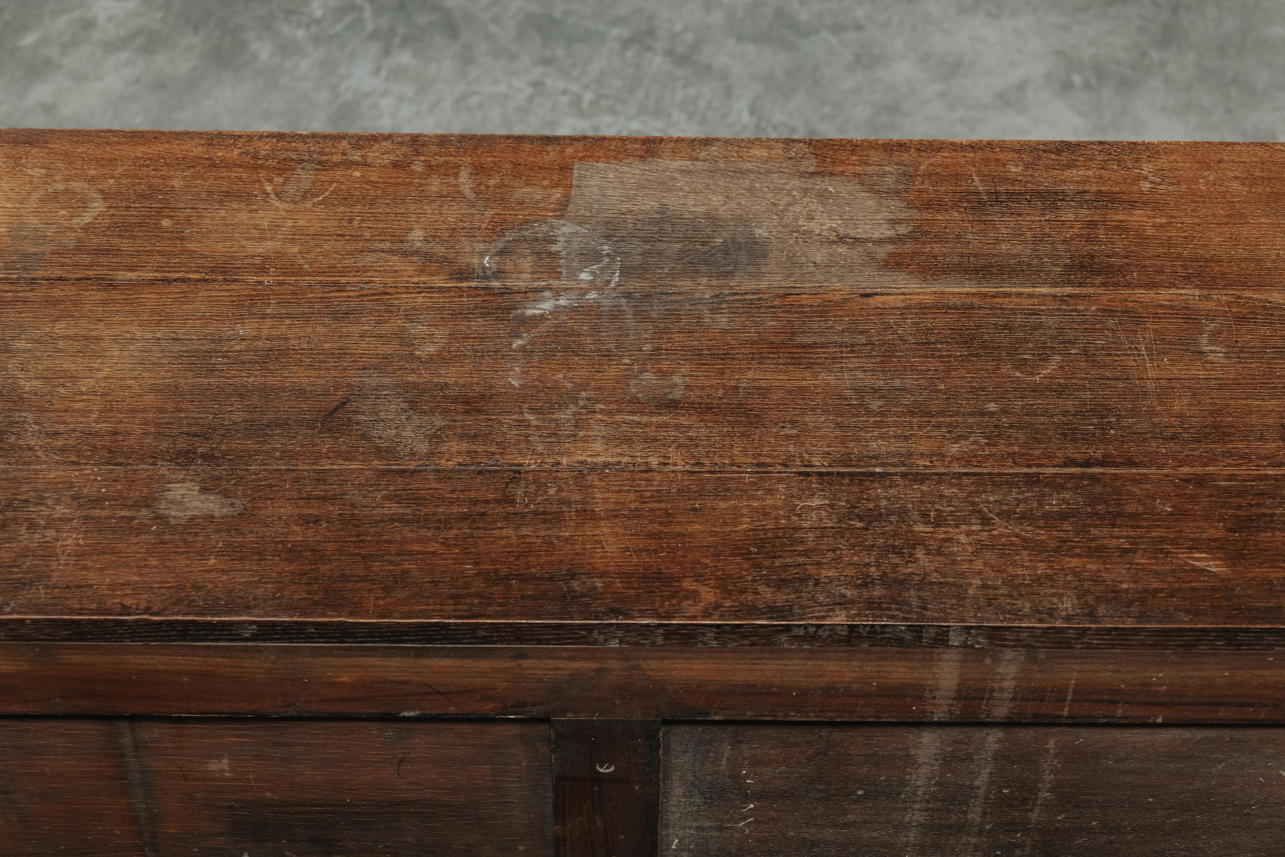 Mid Century Oak Credenza From France, Circa 1960 For Sale 1