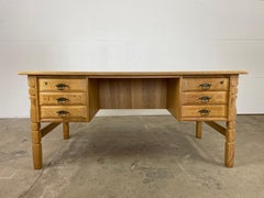 Mid-Century Oak Desk, Attributed to Henning Kjærnulf, Denmark, 1960s