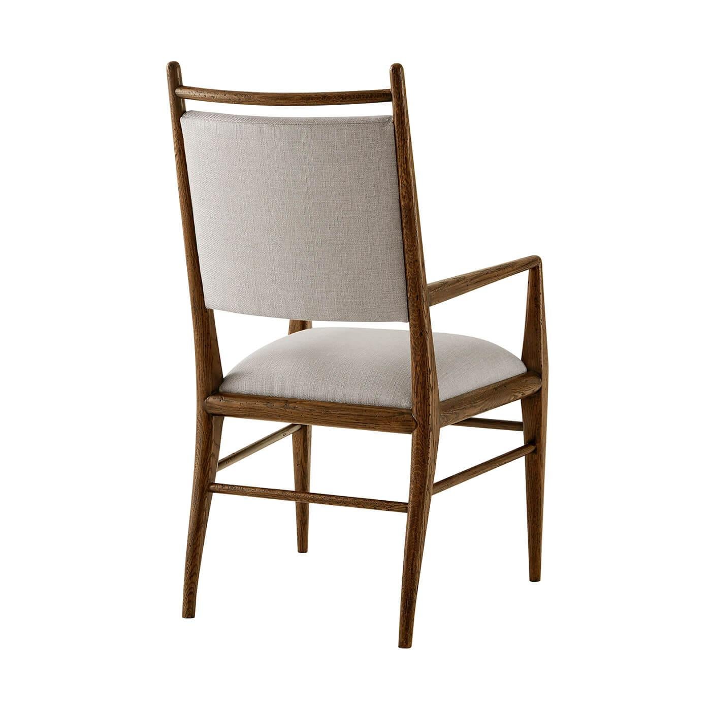 Mid-Century Modern Mid Century Oak Dining Armchair For Sale