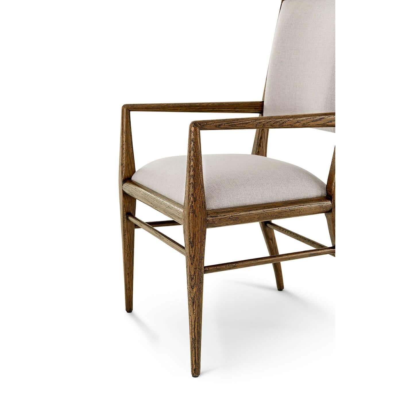 Mid Century Eiche Dining Sessel im Zustand „Neu“ im Angebot in Westwood, NJ