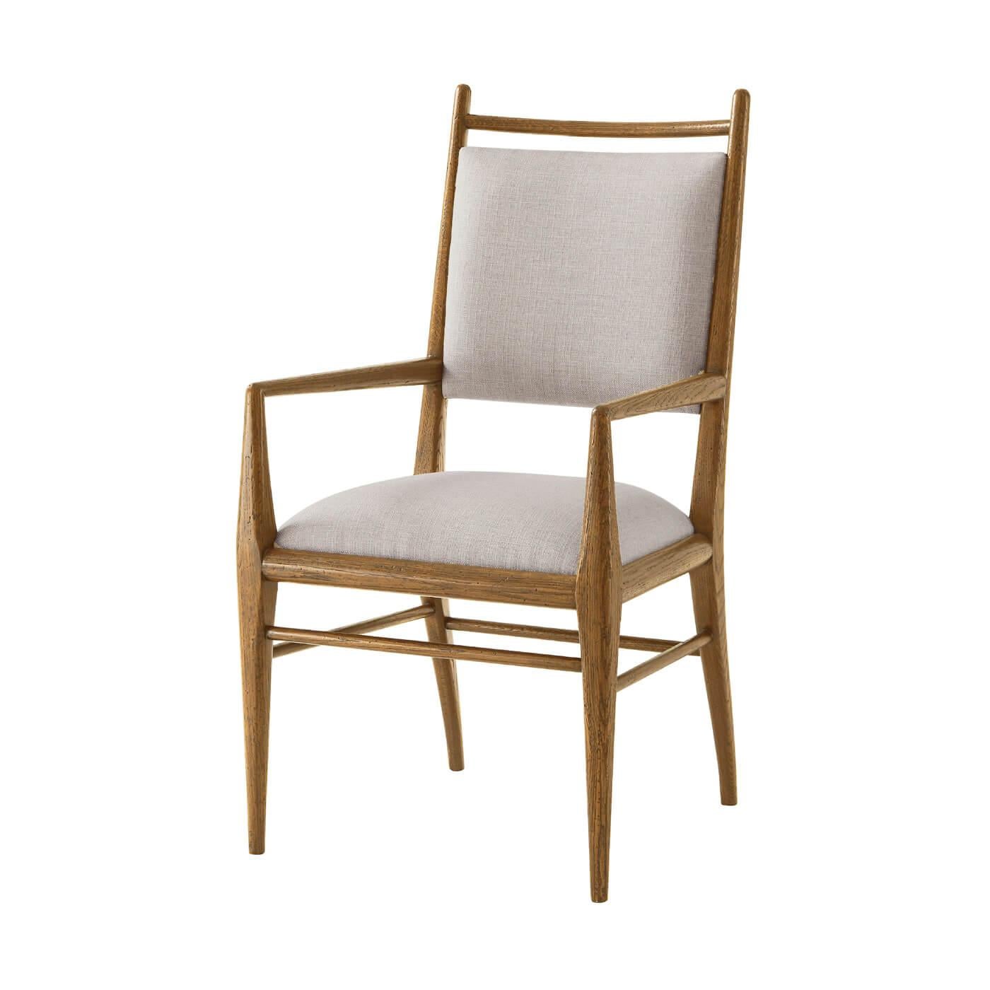 Mid Century Oak Dining Armchair - Light (2er-Set) (Moderne der Mitte des Jahrhunderts) im Angebot