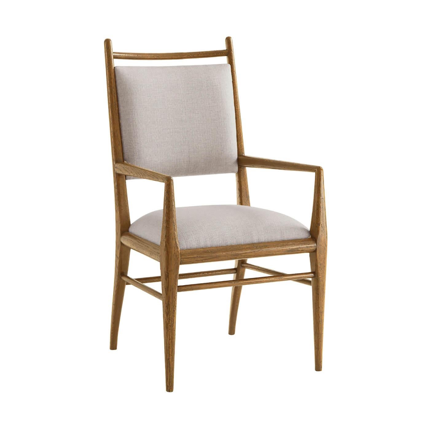 Mid Century Oak Dining Armchair - Light (2er-Set) (Vietnamesisch) im Angebot