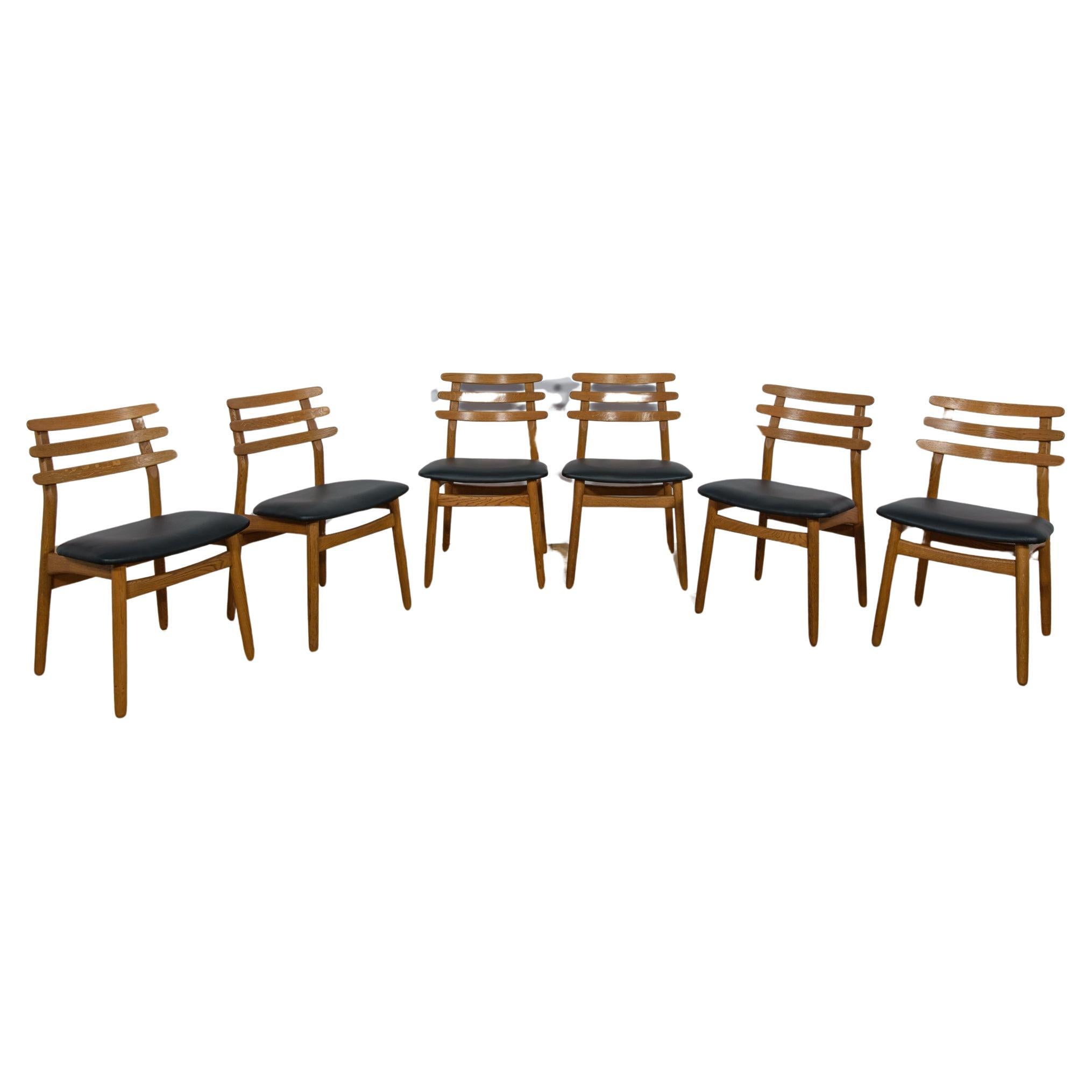 Mid-Century Oak Dining Chairs by Poul Volther for FDB Mobler , Denmark, 1960s  For Sale