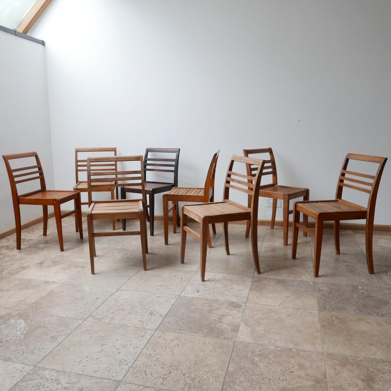 20th Century Mid-Century Oak Dining Chairs by René Gabriel '16'