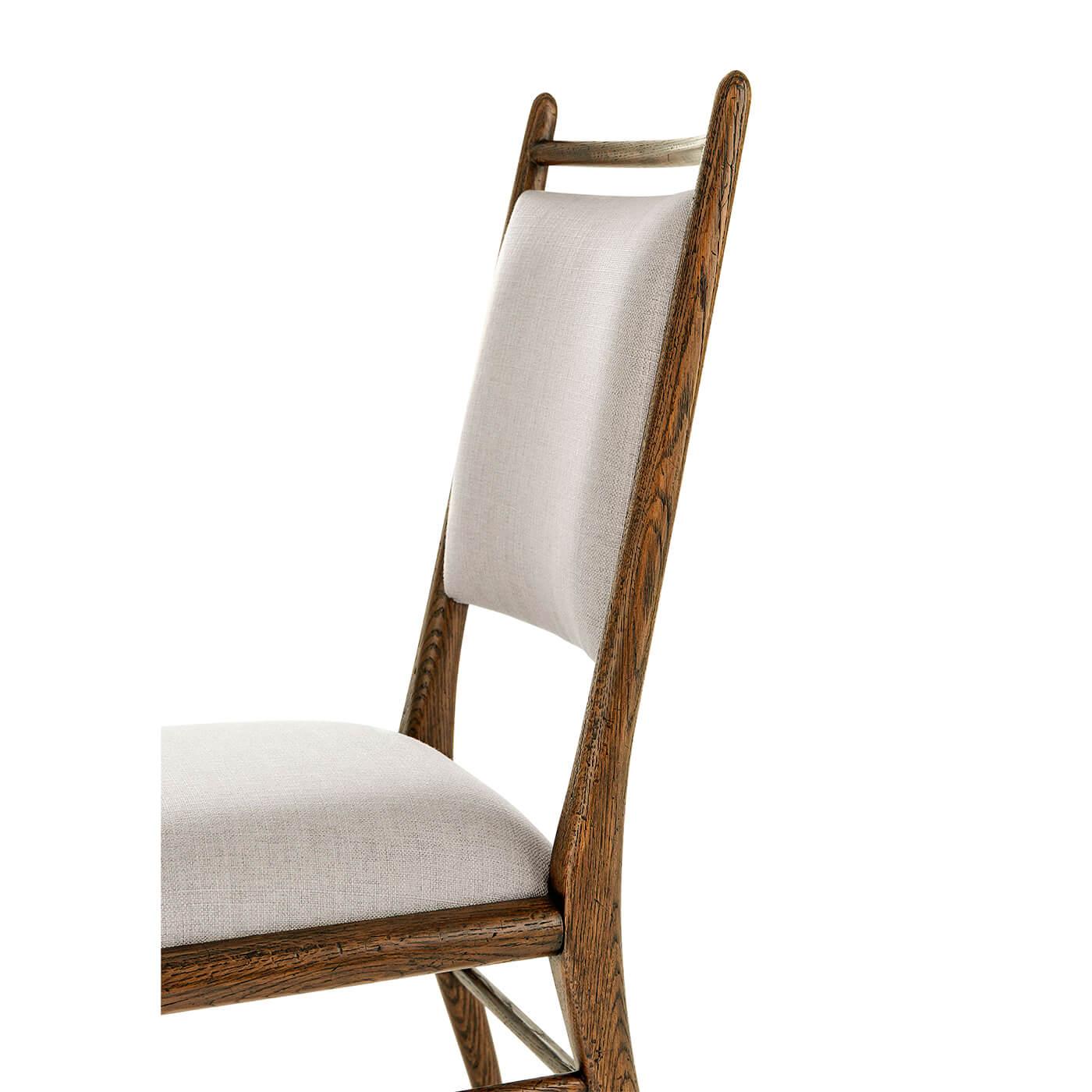 Mid-Century Eiche Esszimmerstühle (2er Set) (Vietnamesisch) im Angebot