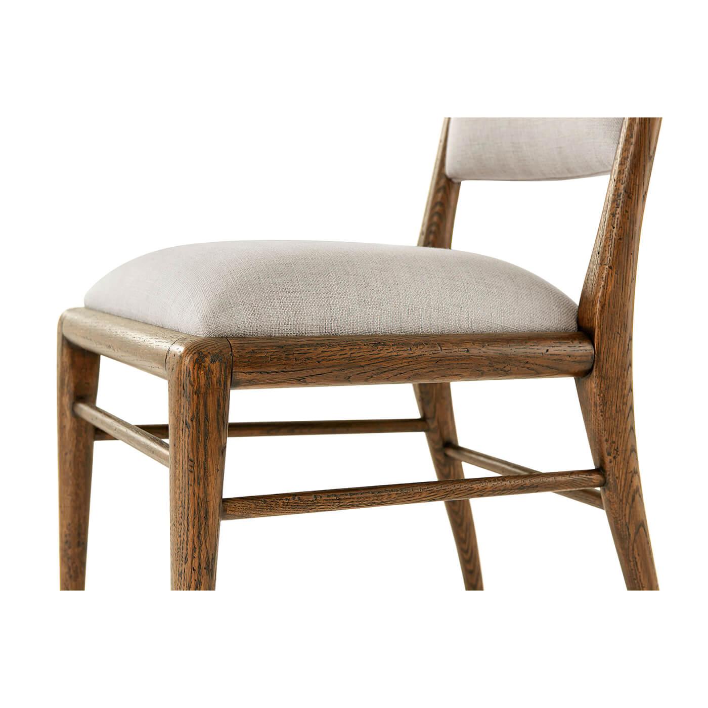 Mid-Century Eiche Esszimmerstühle (2er Set) (21. Jahrhundert und zeitgenössisch) im Angebot